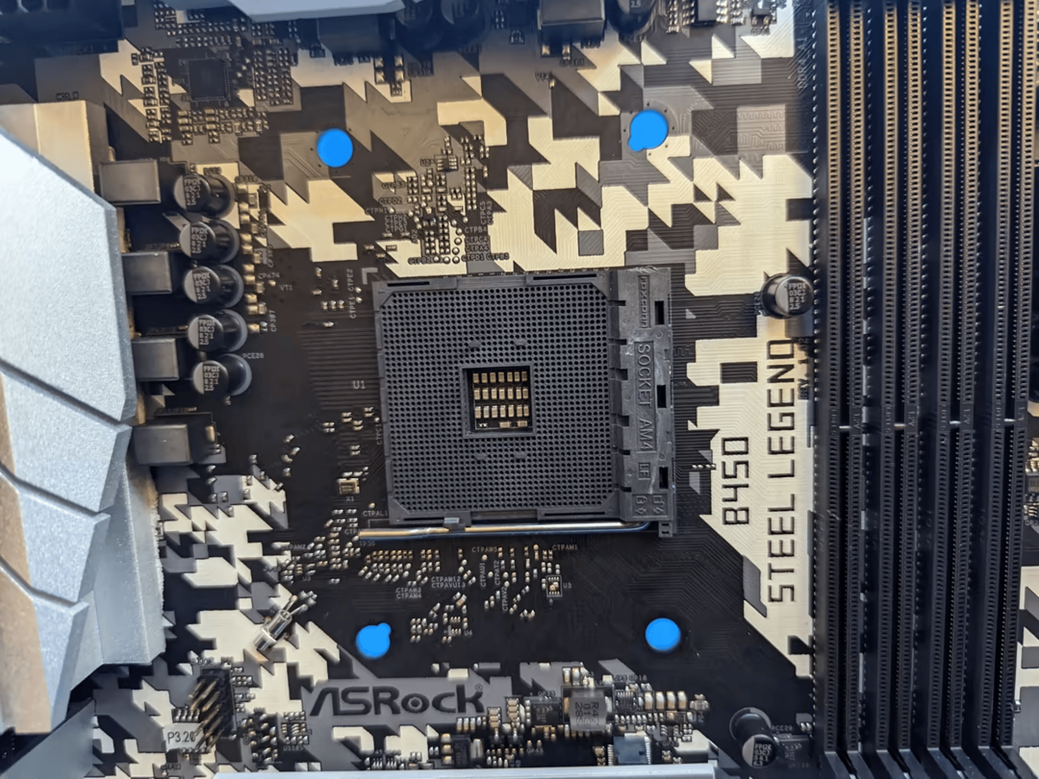 ASRock B450 Steel Legend AMD Socket AM4 DDR4 ATX Desktop Motherboard No I/O
