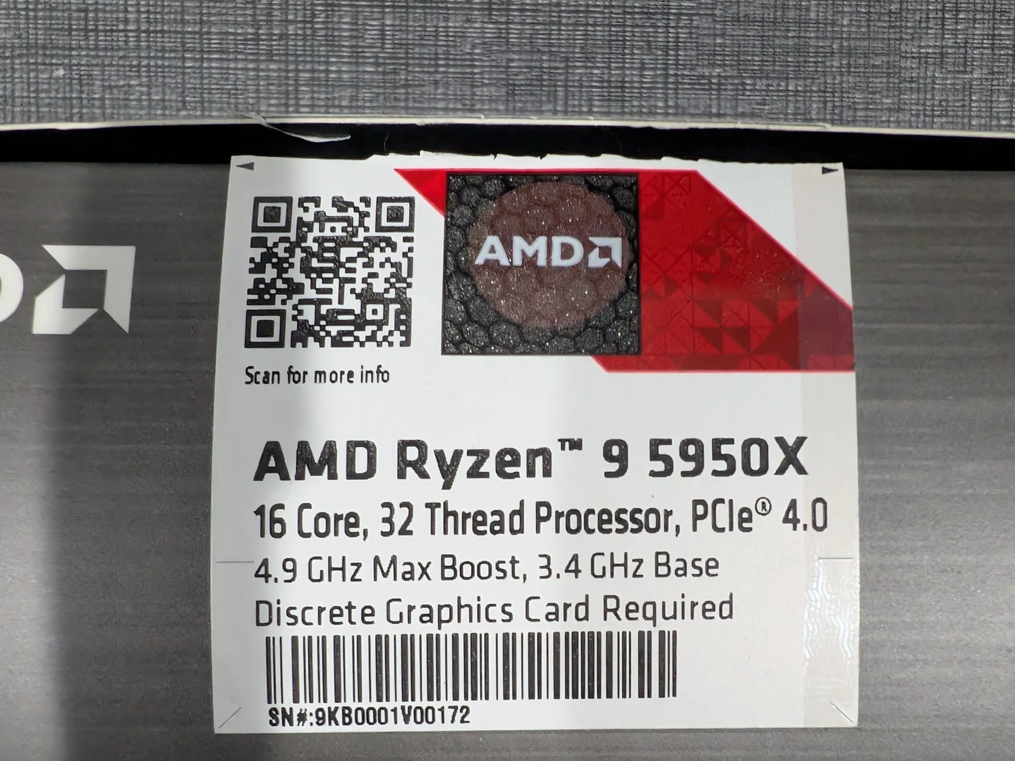 AMD Ryzen 9 5950X 16-Core CPU - Used, In Original Box