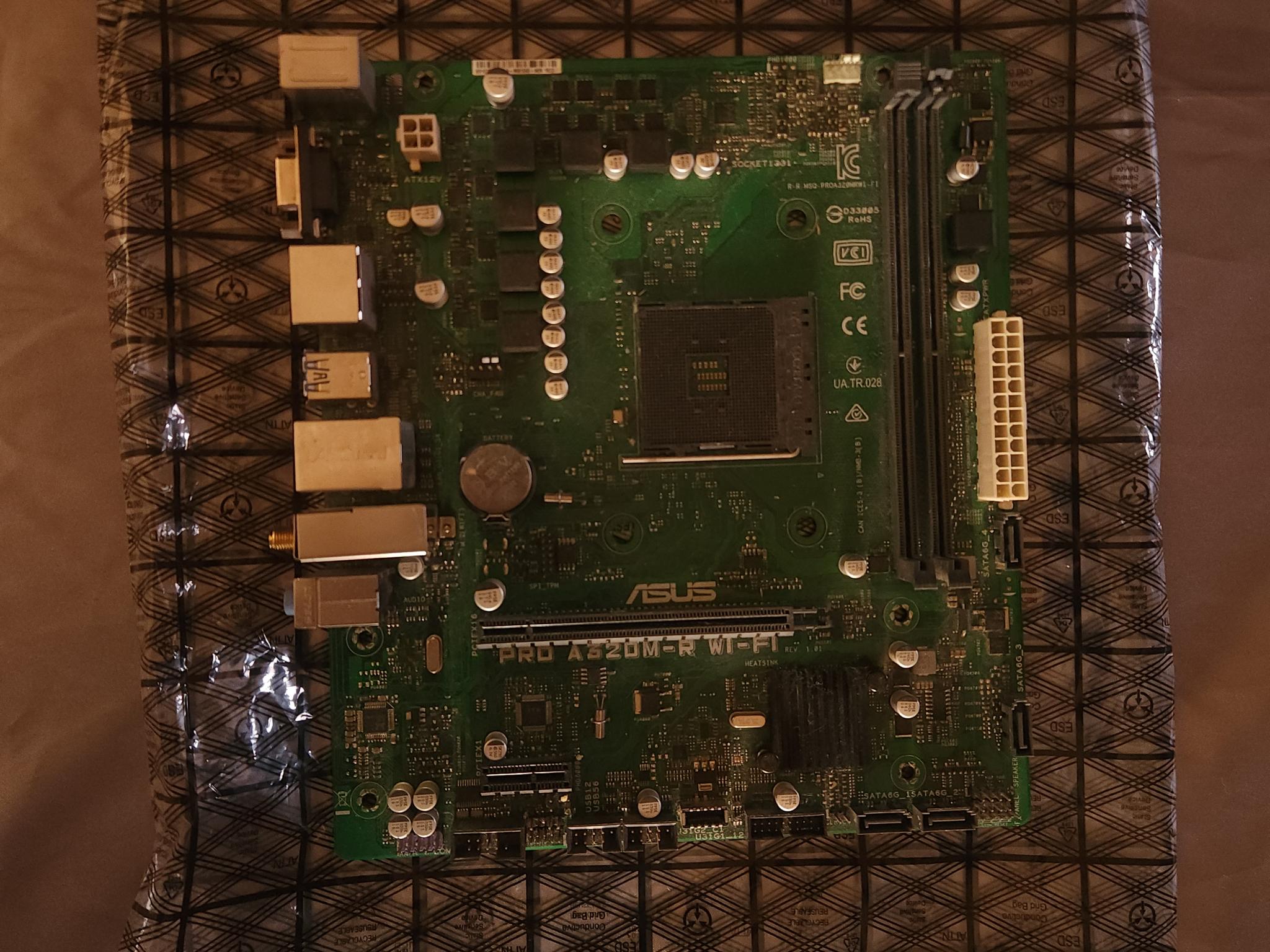 ASUS PRO A320M-R WI-FI-SI AMD Socket AMD A320 MicroATX Desktop Motherboard A