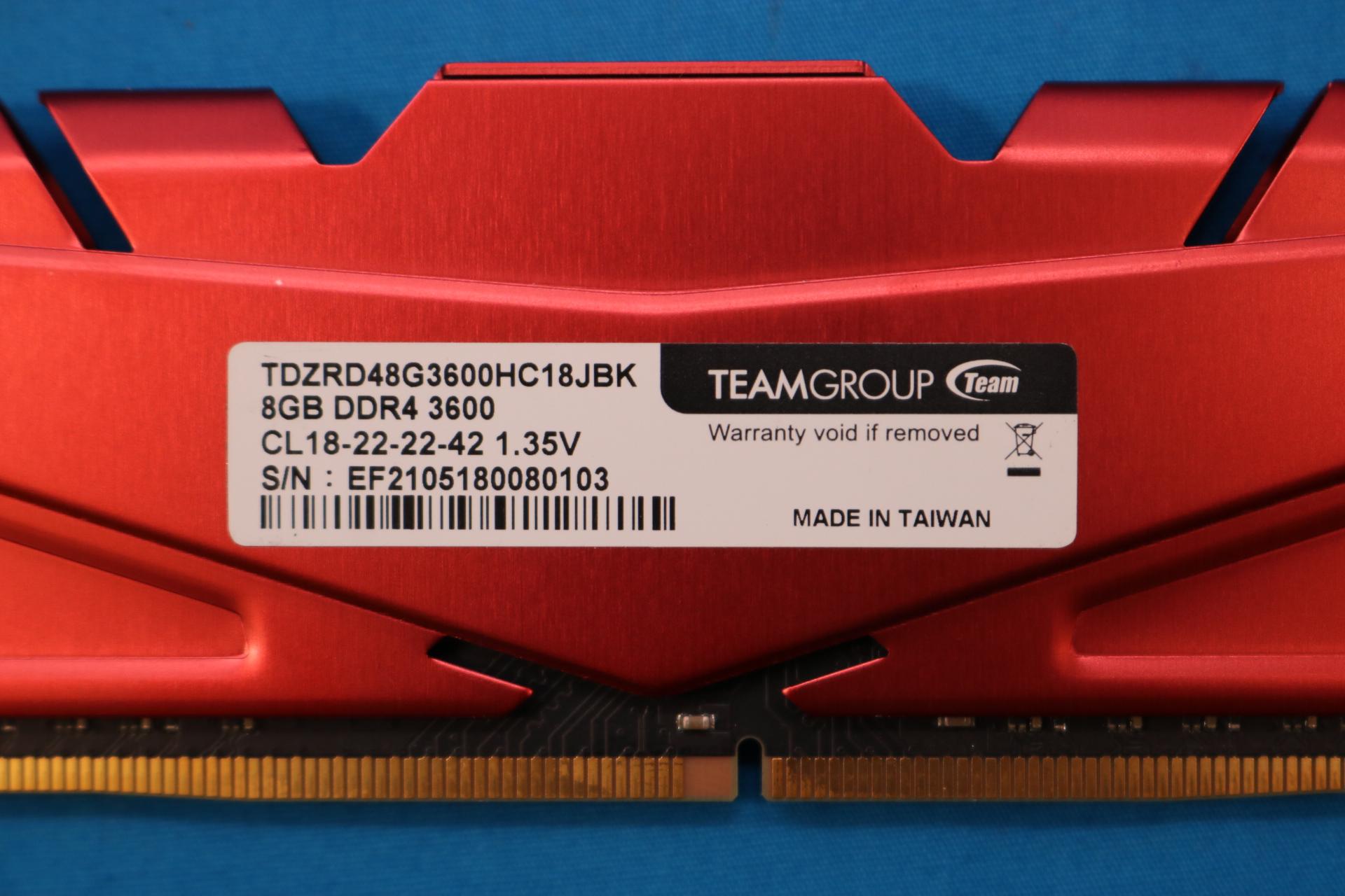2x8GB DDR4 3600Mhz TeamGroup TDZRD48G3600HC18JBK - 4119674137