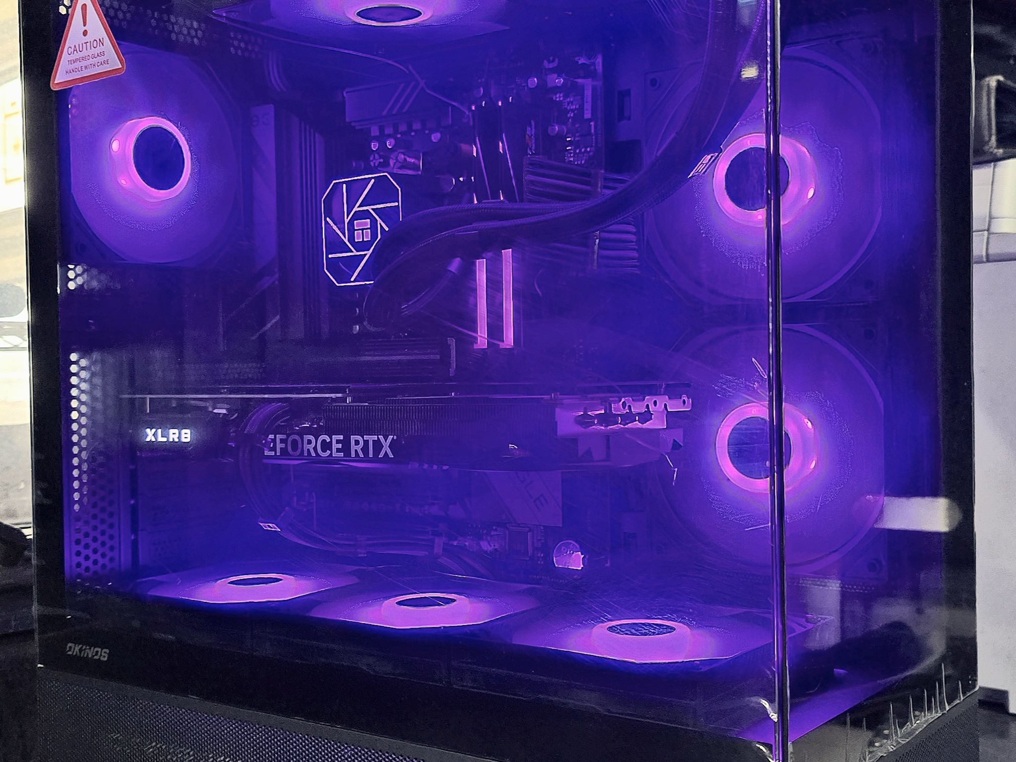 🟣⚫1440P CUSTOM AM5 PC | RTX 4070 OC | RYZEN 5 7500f | 32GB RAM | OKINOS AQUA 7 CASE⚫🟣