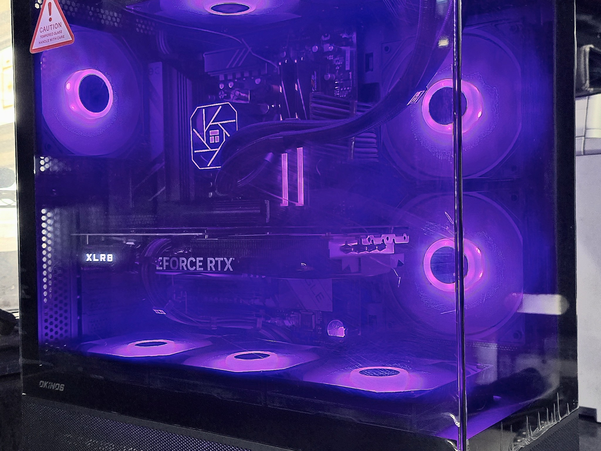 🟣⚫1440P CUSTOM AM5 PC | RTX 4070 OC | RYZEN 5 7500f | 32GB RAM | OKINOS AQUA 7 CASE⚫🟣