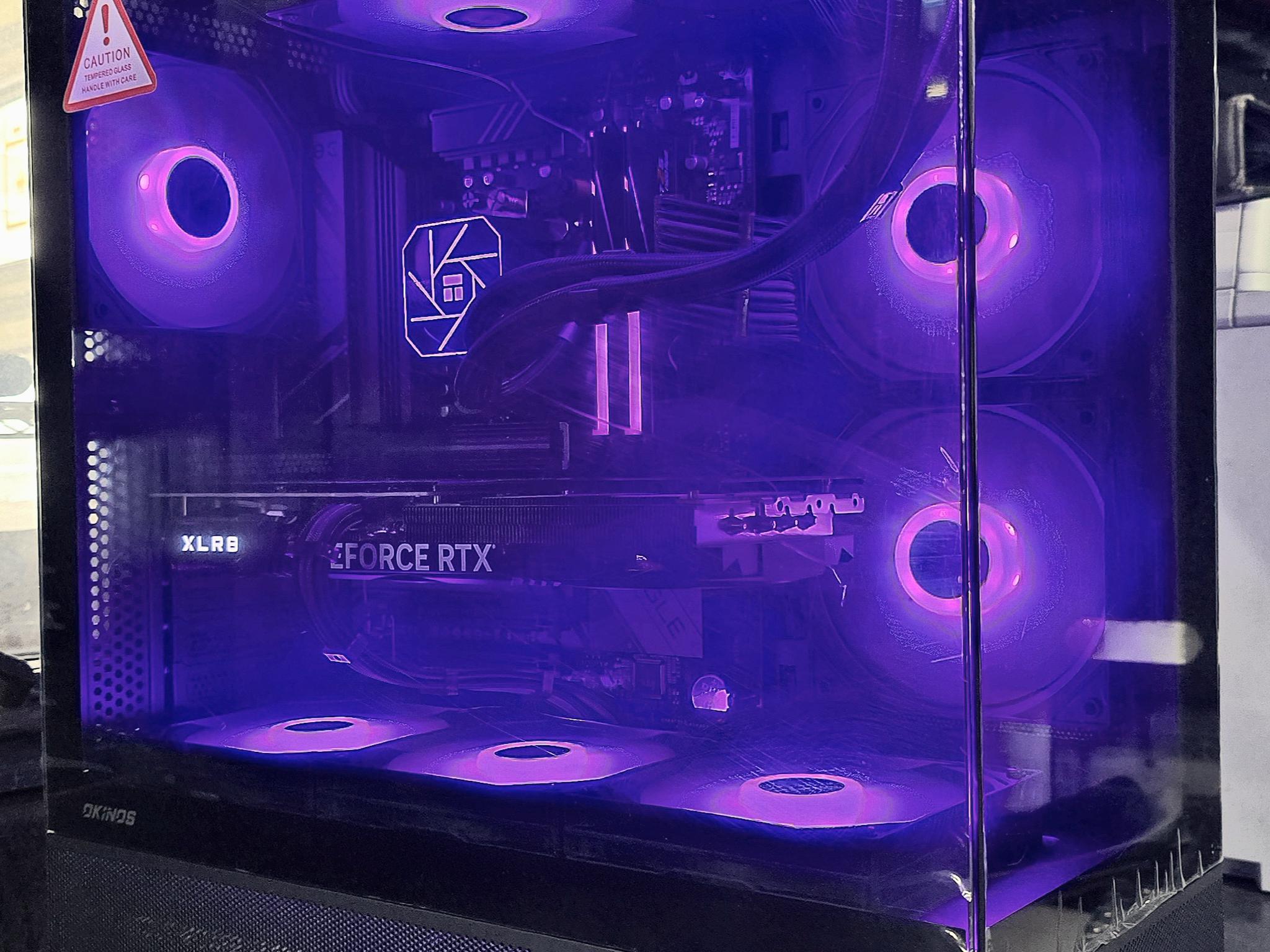 🟣⚫1440P CUSTOM AM5 PC | RTX 4070 OC | RYZEN 5 7500f | 32GB RAM | OKINOS AQUA 7 CASE⚫🟣