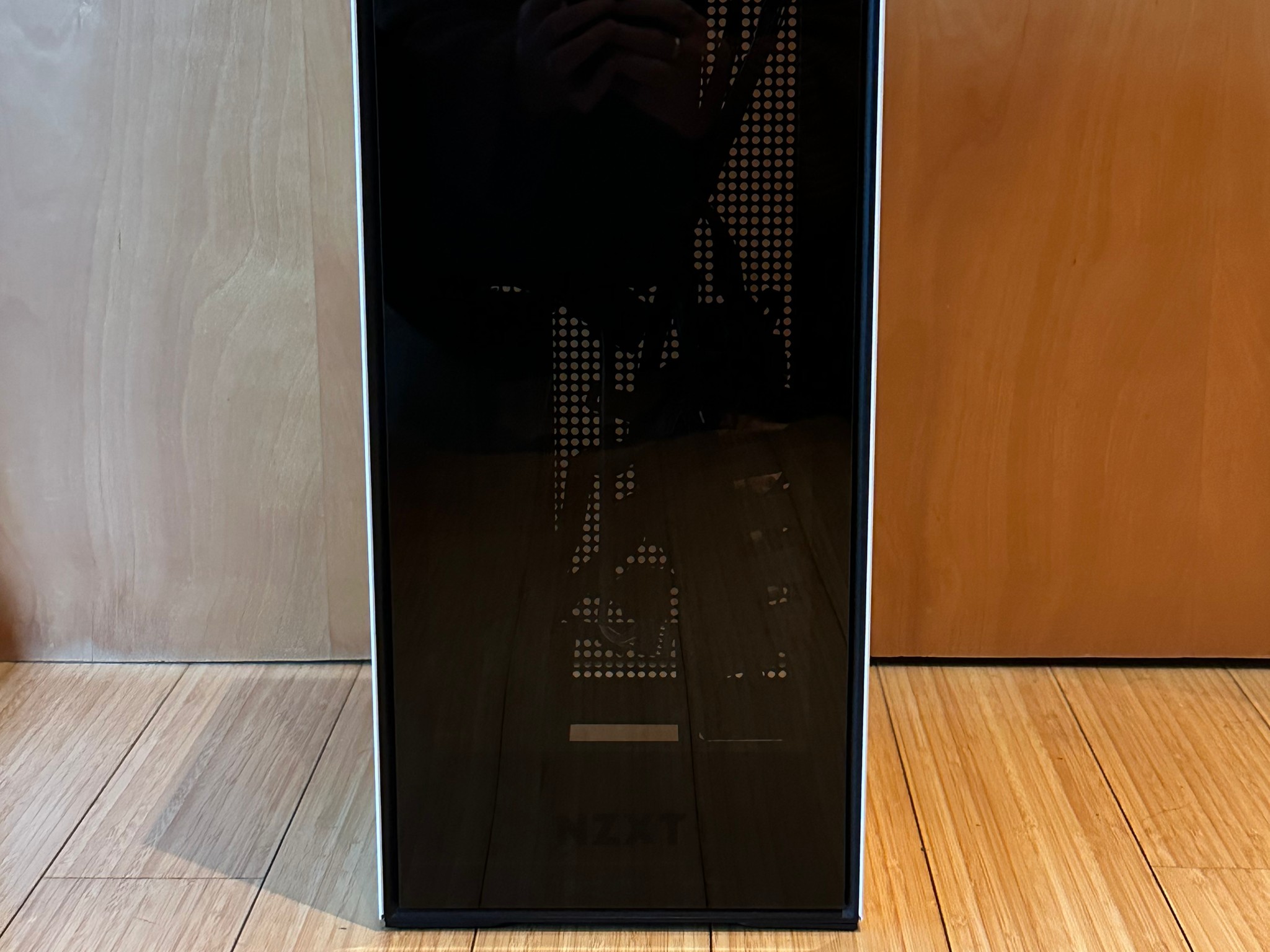 White NZXT H1 Mini ITX Case with PSU, AIO, and Riser Card (Lightly Used, In Box, Riser NOT upgraded)