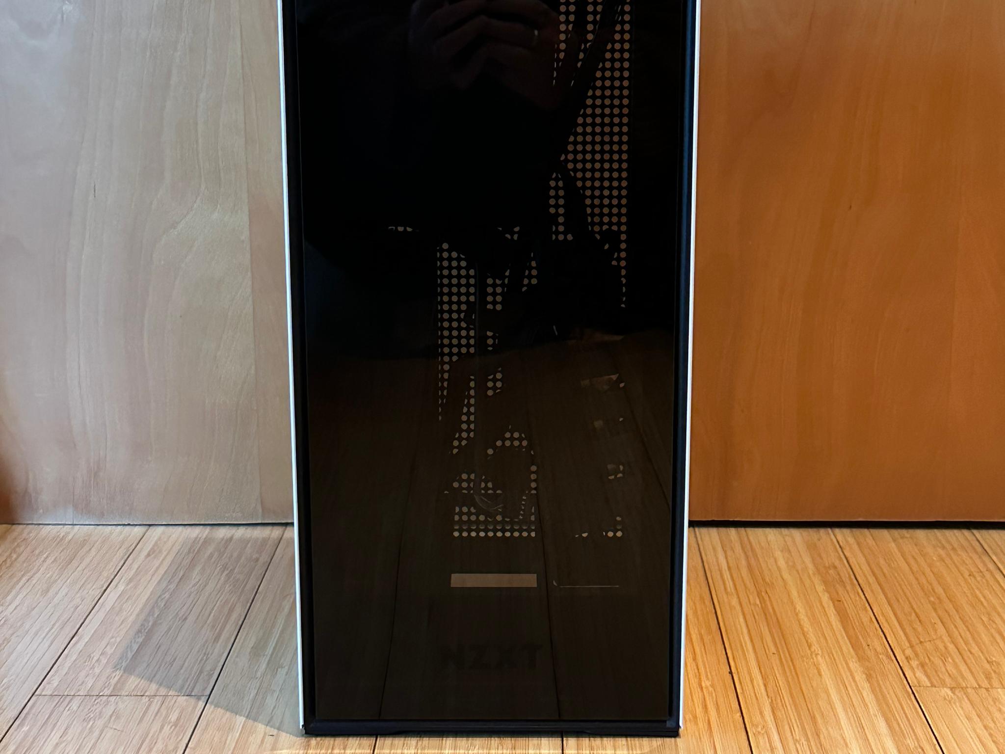White NZXT H1 Mini ITX Case with PSU, AIO, and Riser Card (Lightly Used, In Box, Riser NOT upgraded)