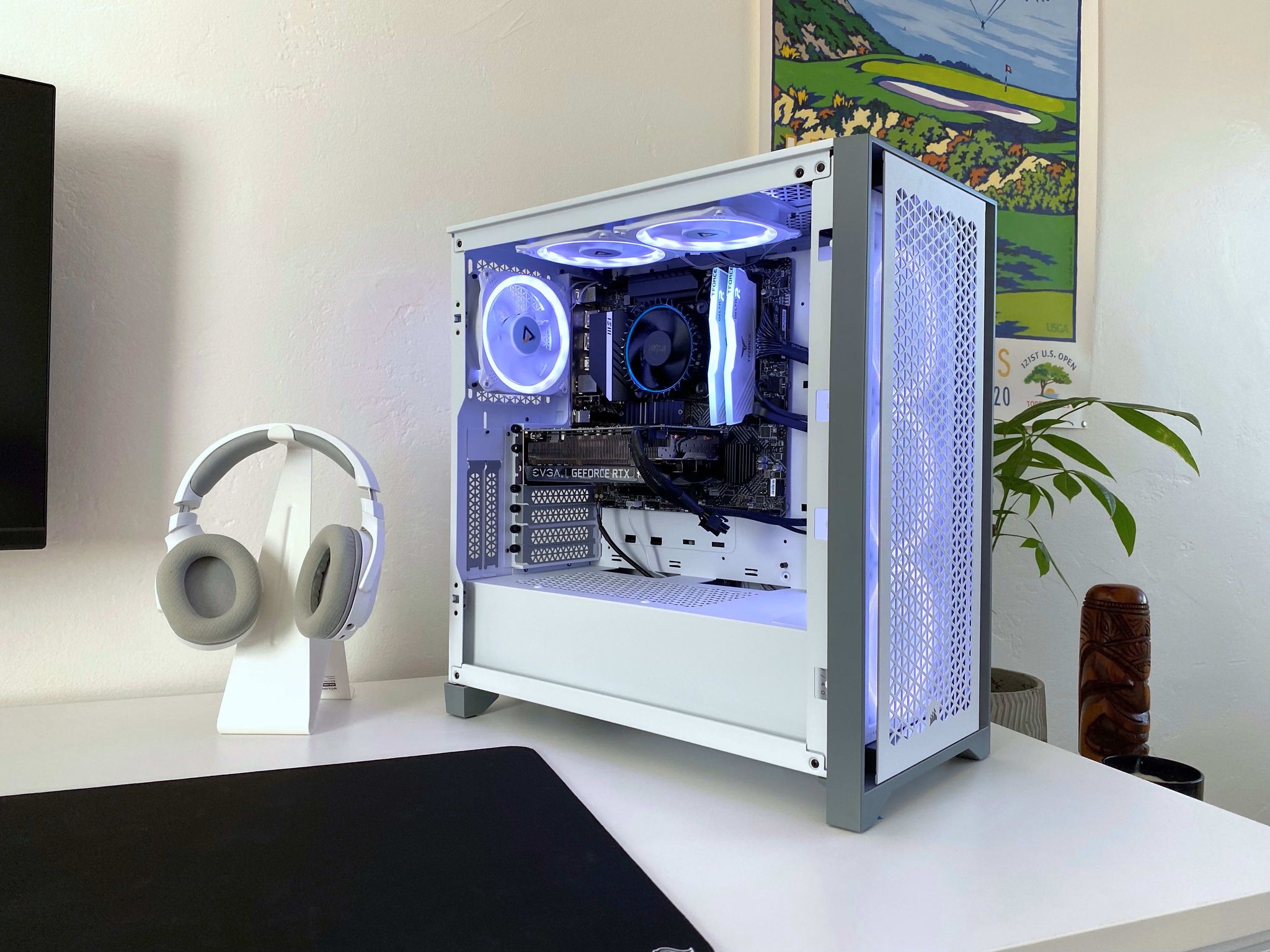 Forge Gladiator White Custom New Gaming PC // GTX 2060 // Intel 12100F // 16G DDR4 3200 // 1 TB NVME