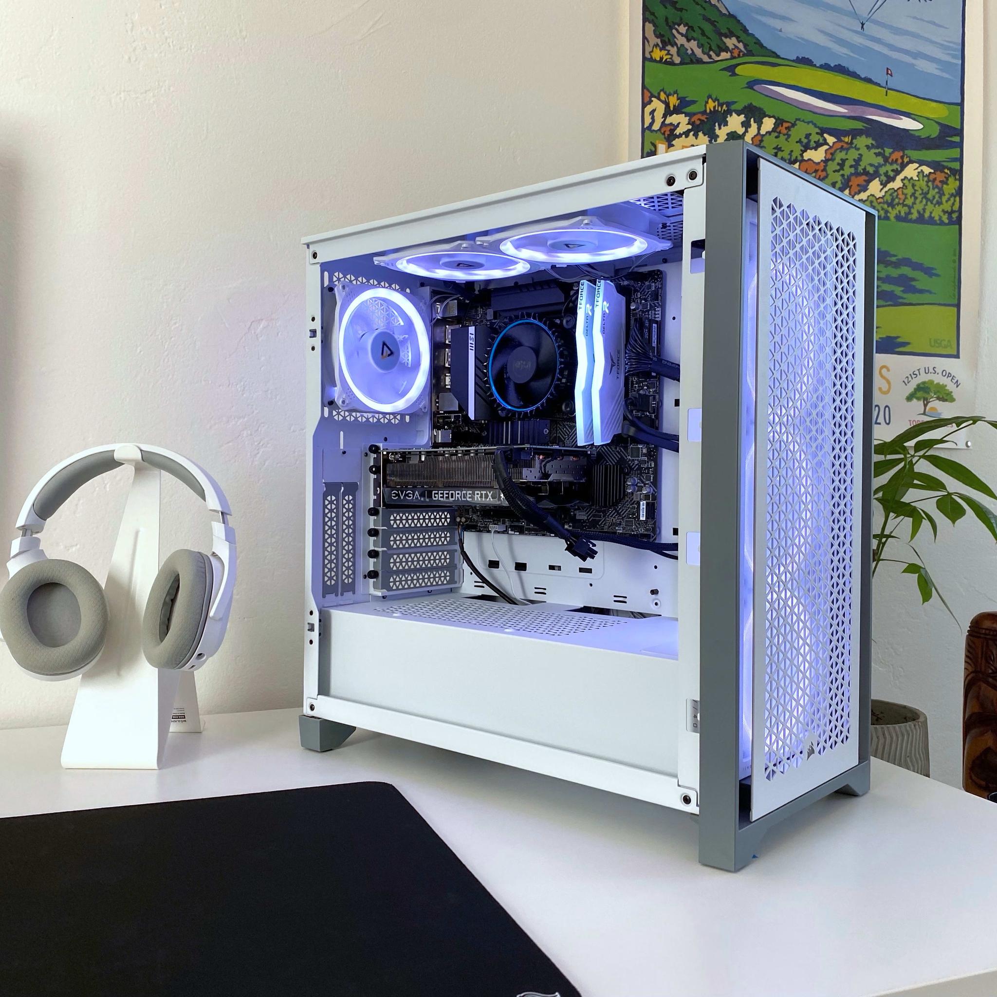 Forge Gladiator White Custom New Gaming PC // GTX 2060 // Intel 12100F // 16G DDR4 3200 // 1 TB NVME