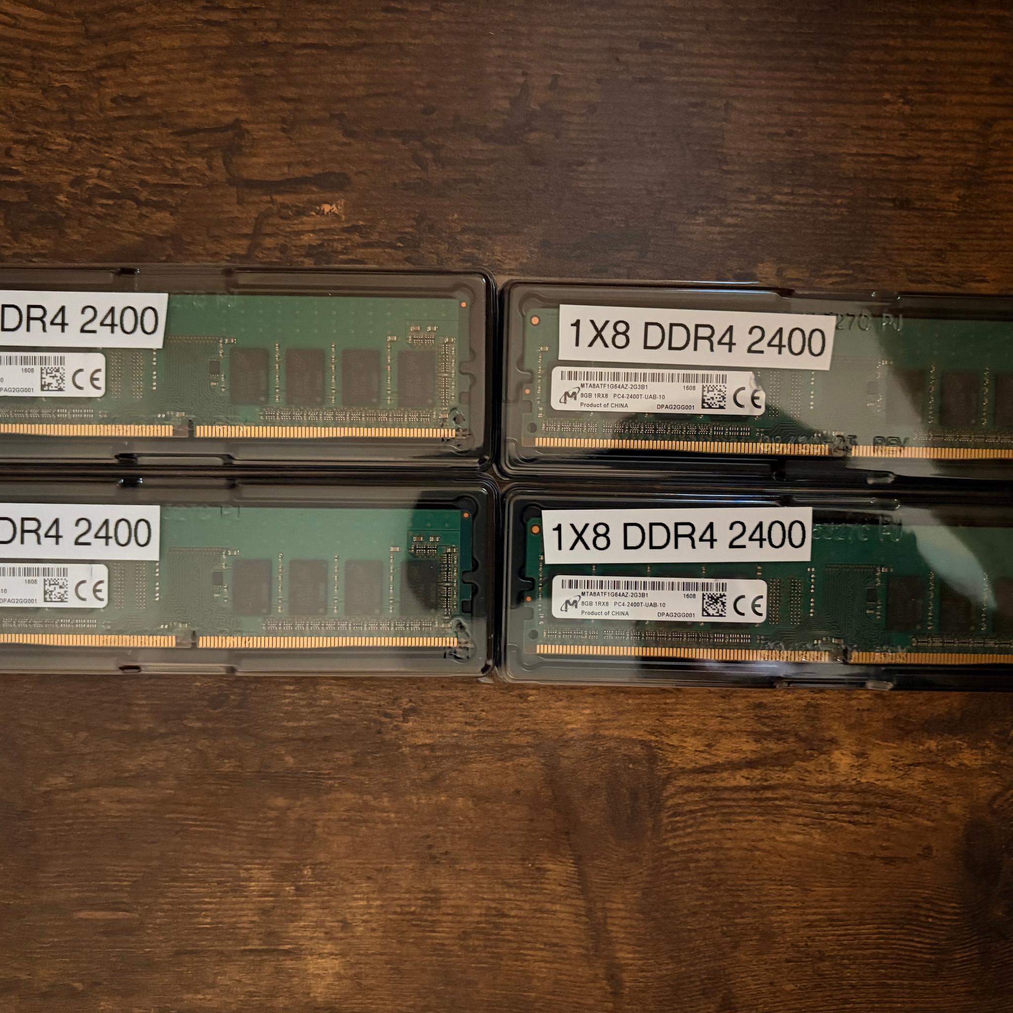 (USED) Micron DDR4 2400MT/S 32GB (4x8GB)