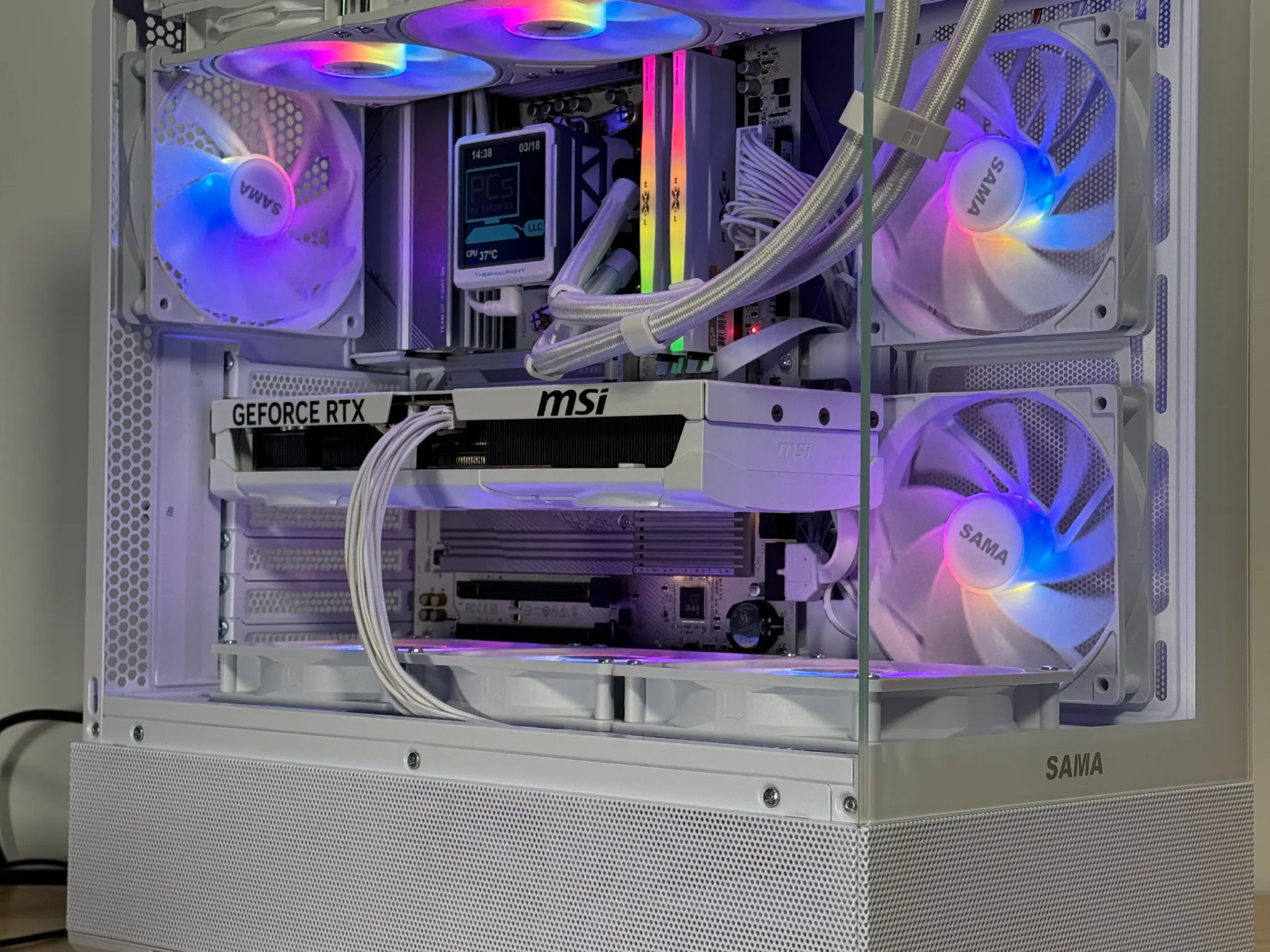 RTX 5080 Whiteout Gaming PC 9800x3d 64GB DDR5 2TB NVME SSD