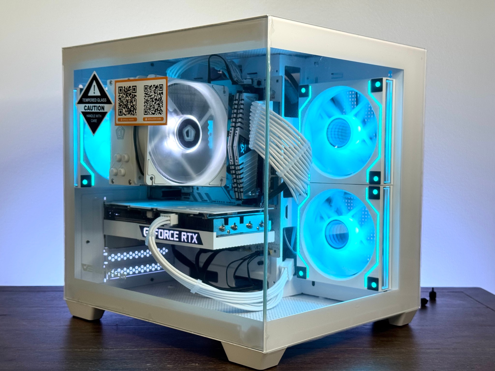 🧊 White RTX 3060 Ti Gaming PC | Ryzen 5 3600 | 16GB RAM | WiFi | RGB