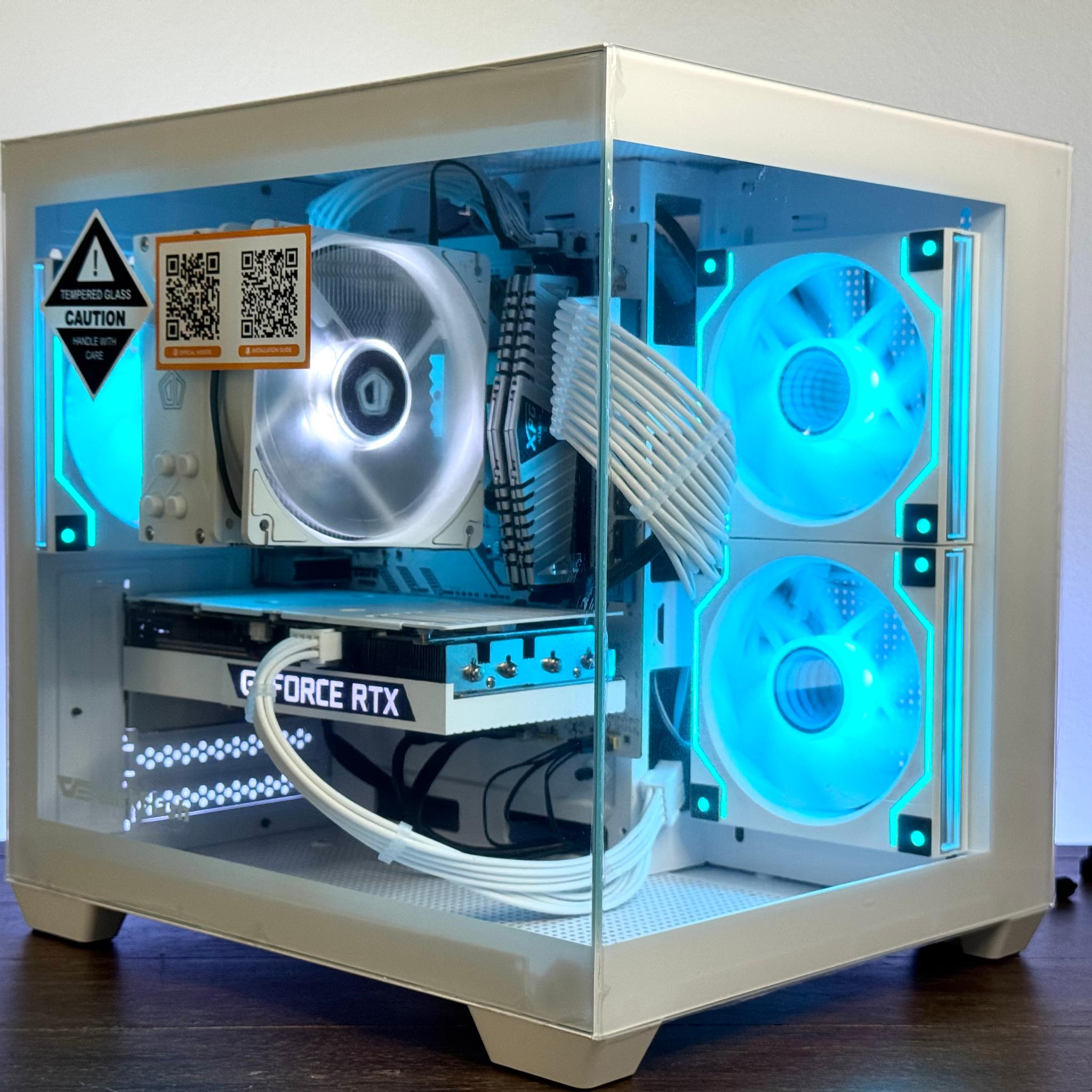 🧊 White RTX 3060 Ti Gaming PC | Ryzen 5 3600 | 16GB RAM | WiFi | RGB