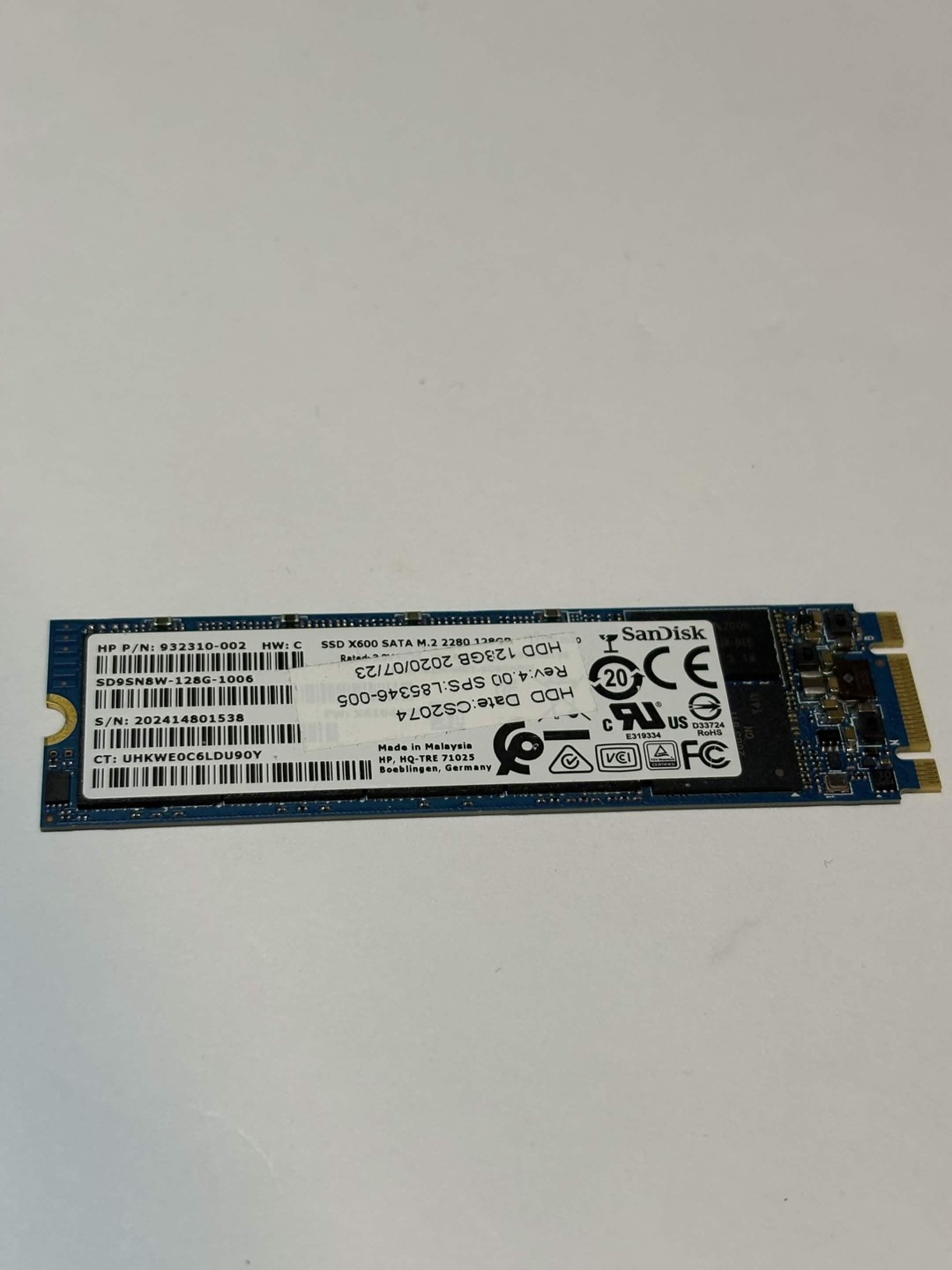 SanDisk X600 128GB M.2 SATA SSD Tested Working 98% Health | Jawa