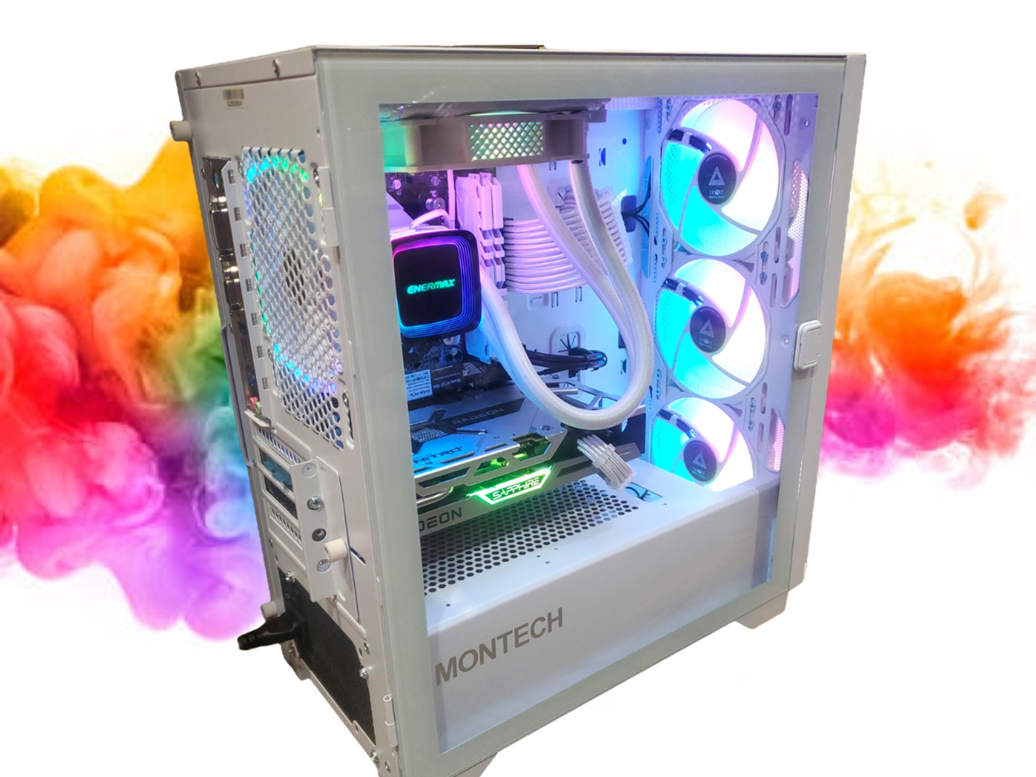 SALE: Watercooled PC 6600 XT + 3600 + 16GB DDR4 RAM + 512GB SSD + 120MM AiO ( All White Gaming PC )