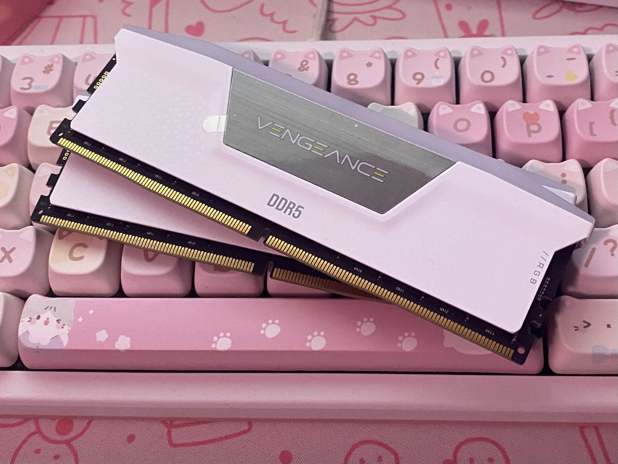 CORSAIR VENGEANCE RGB DDR5 RAM 32GB (2x16GB) - White