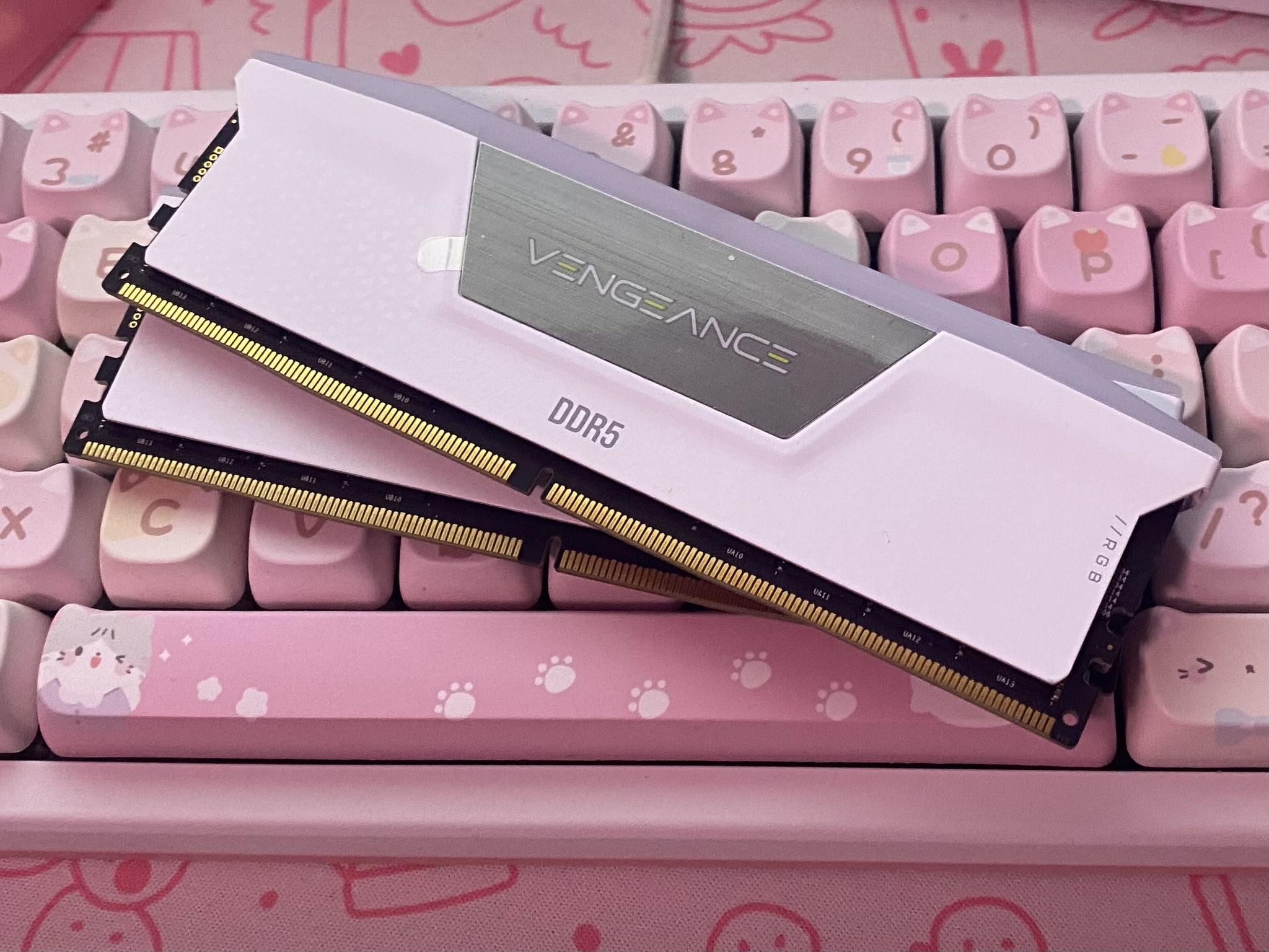 CORSAIR VENGEANCE RGB DDR5 RAM 32GB (2x16GB) - White