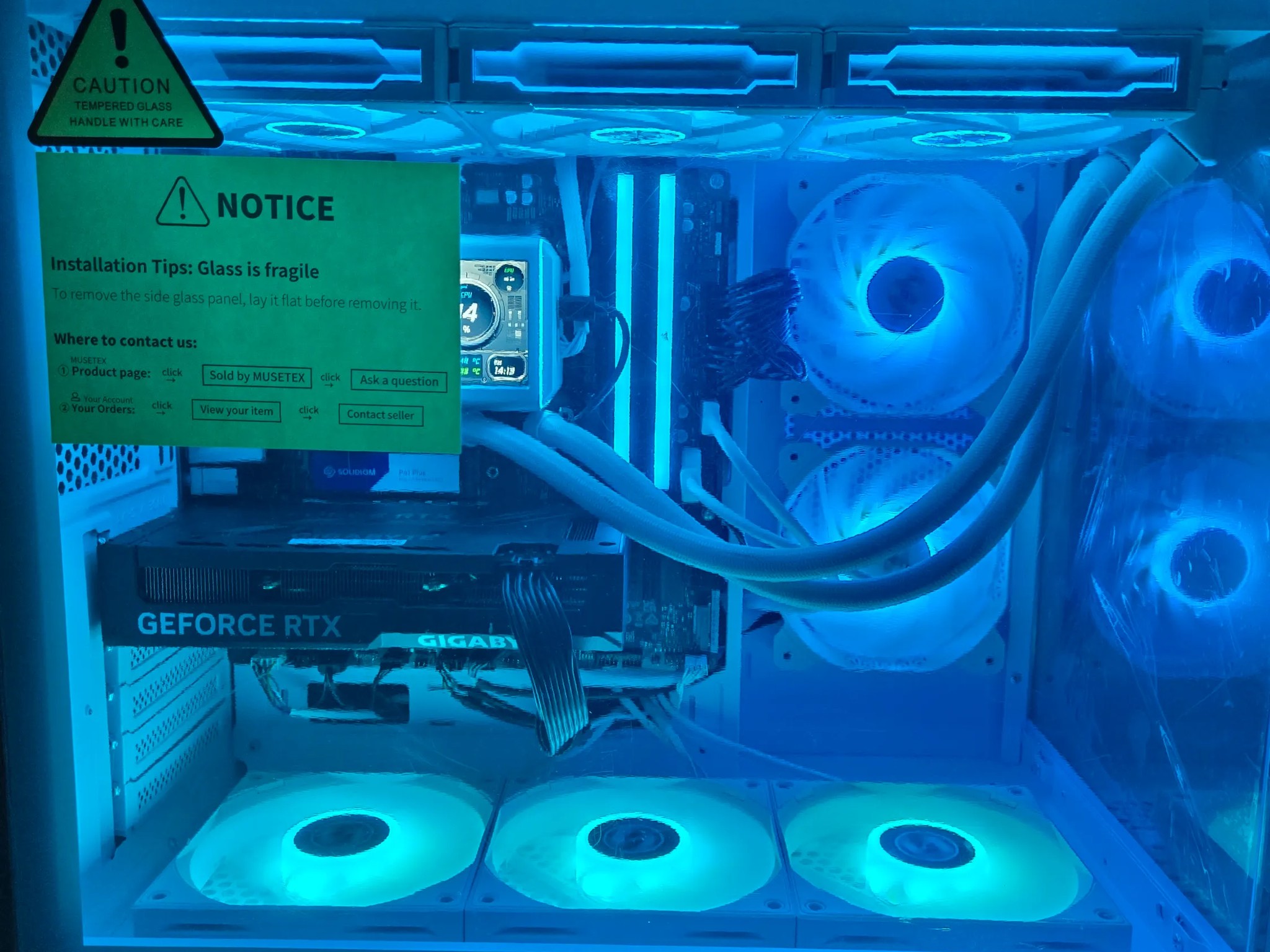 White Tank - 7800X3D - RTX 4060ti - 32GB DDR 5 - 2TB NVME - AIO Cooled