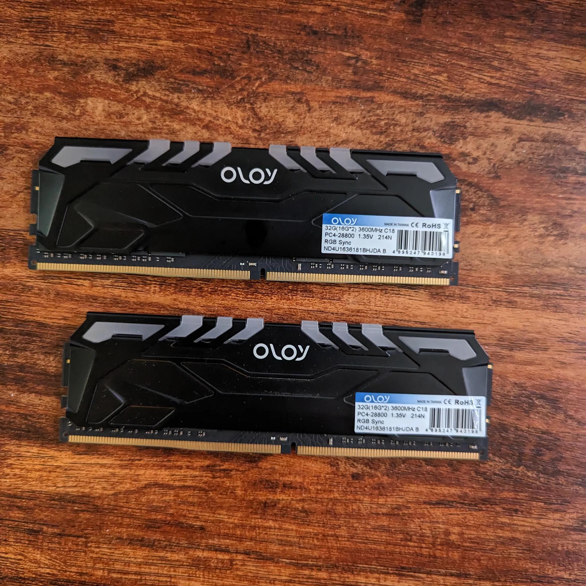 Oloy 32GB Ram (2x16gb sticks)