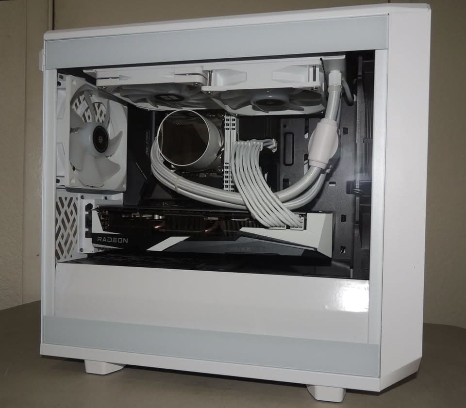 Beautiful New White Gaming Computer Build with New and Refurbished Parts