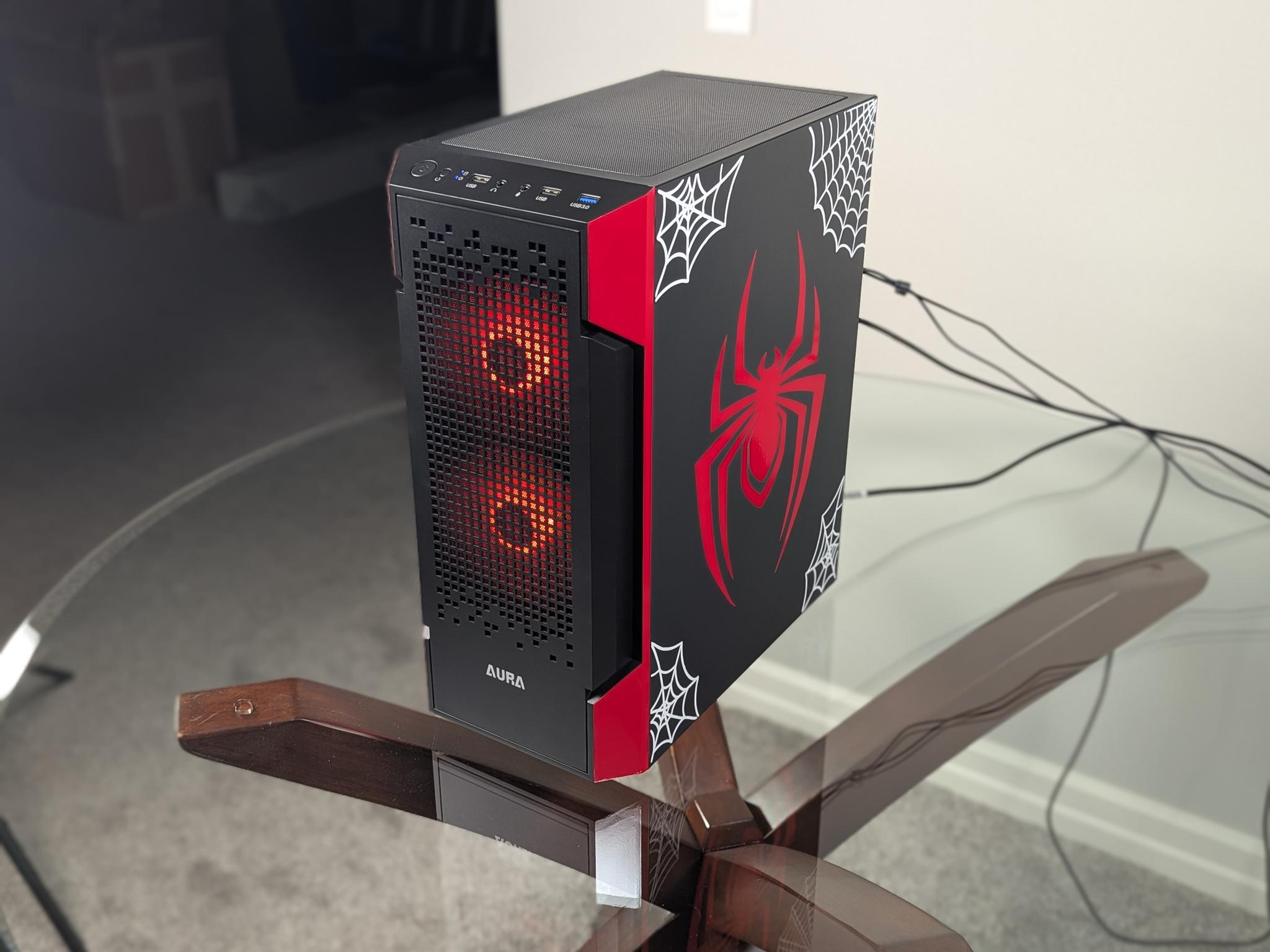 The Spiderman Gaming PC | Liquid Cooled Ryzen 5 CPU + RX 5600XT GPU | 1TB SSD | 16GB RAM