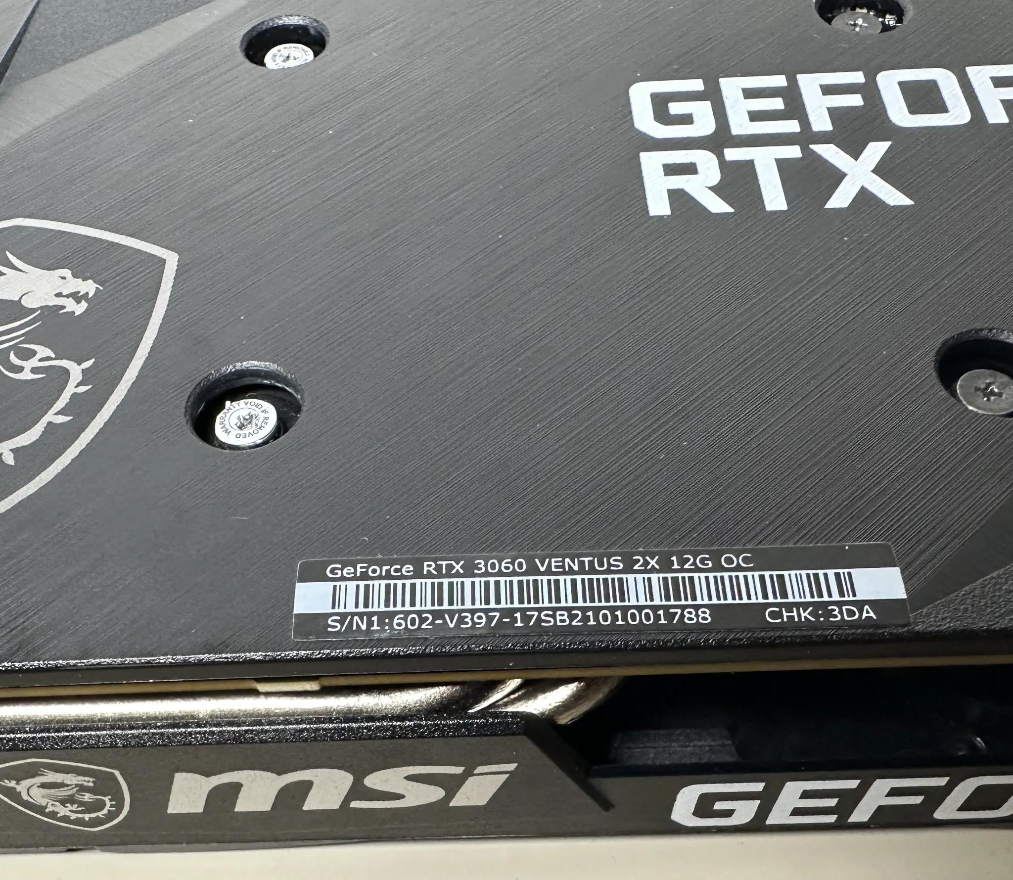MSI RTX 3060 VENTUS 2X OC Nvidia