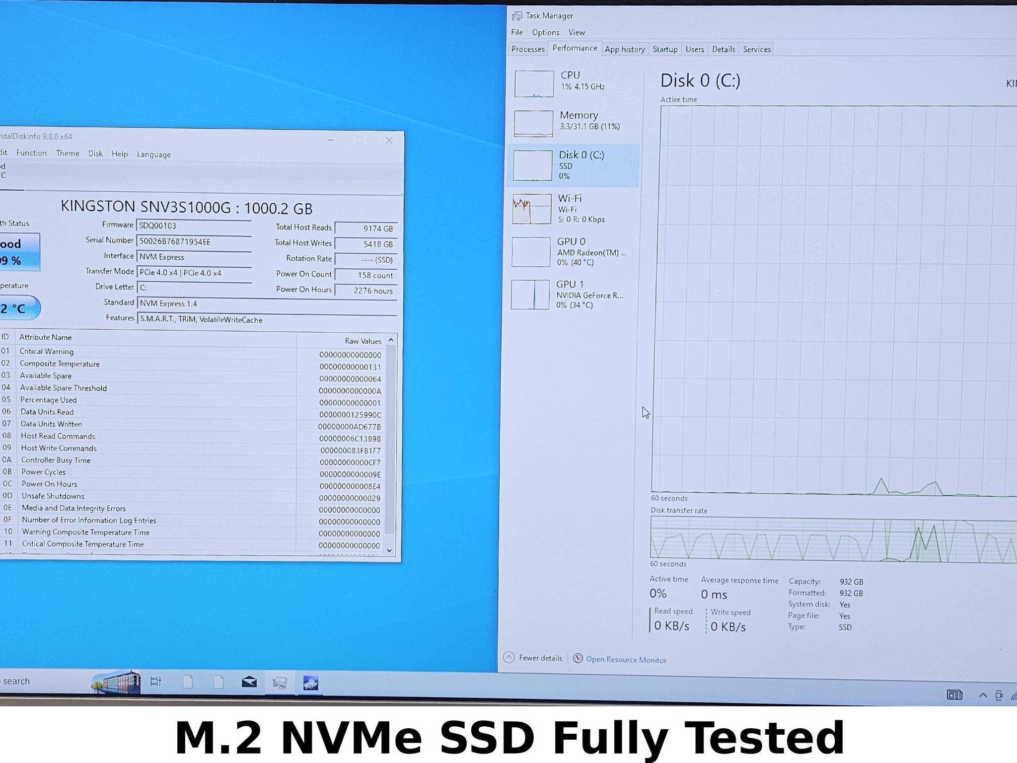 1TB NVMe M.2 SSD Kingston