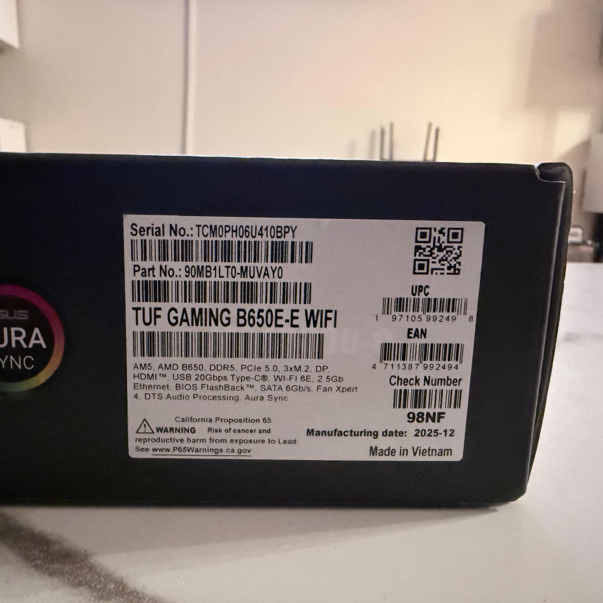 Asus B650E-E WiFi TUF Gaming AM5