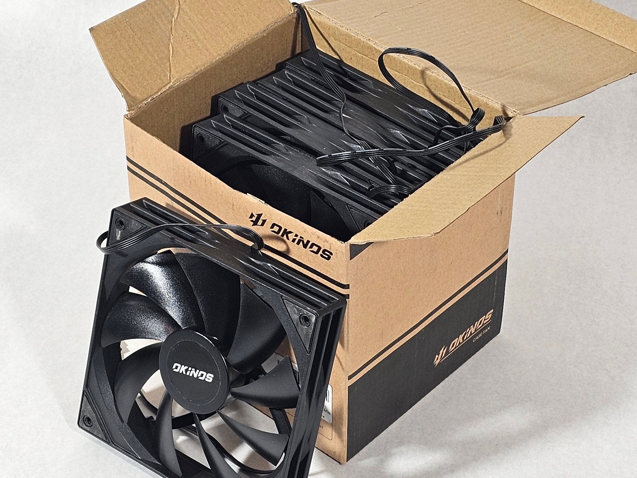 Box of (5) 140mm Okinos PC Fans Lot