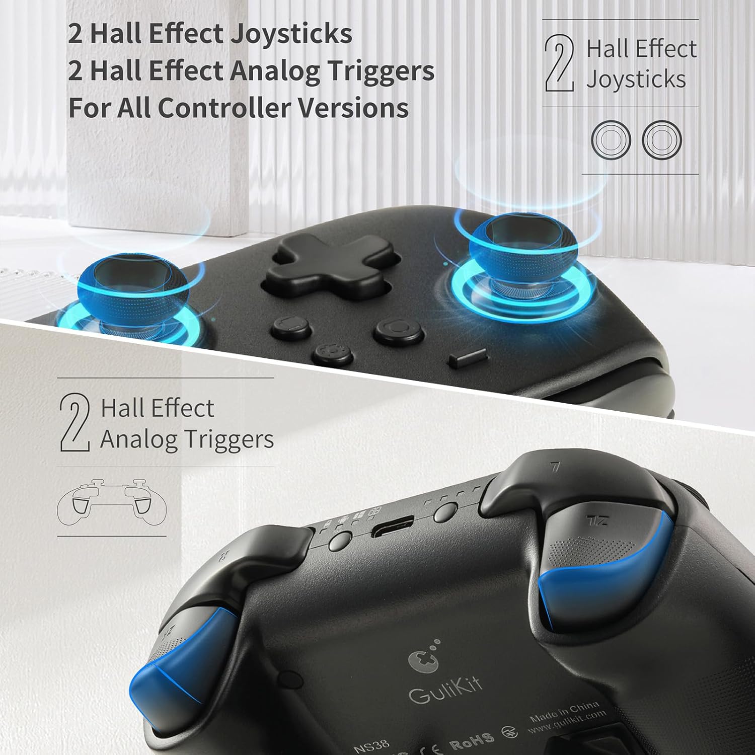 Gulikit Kk3 Pro Video Game Controller Black