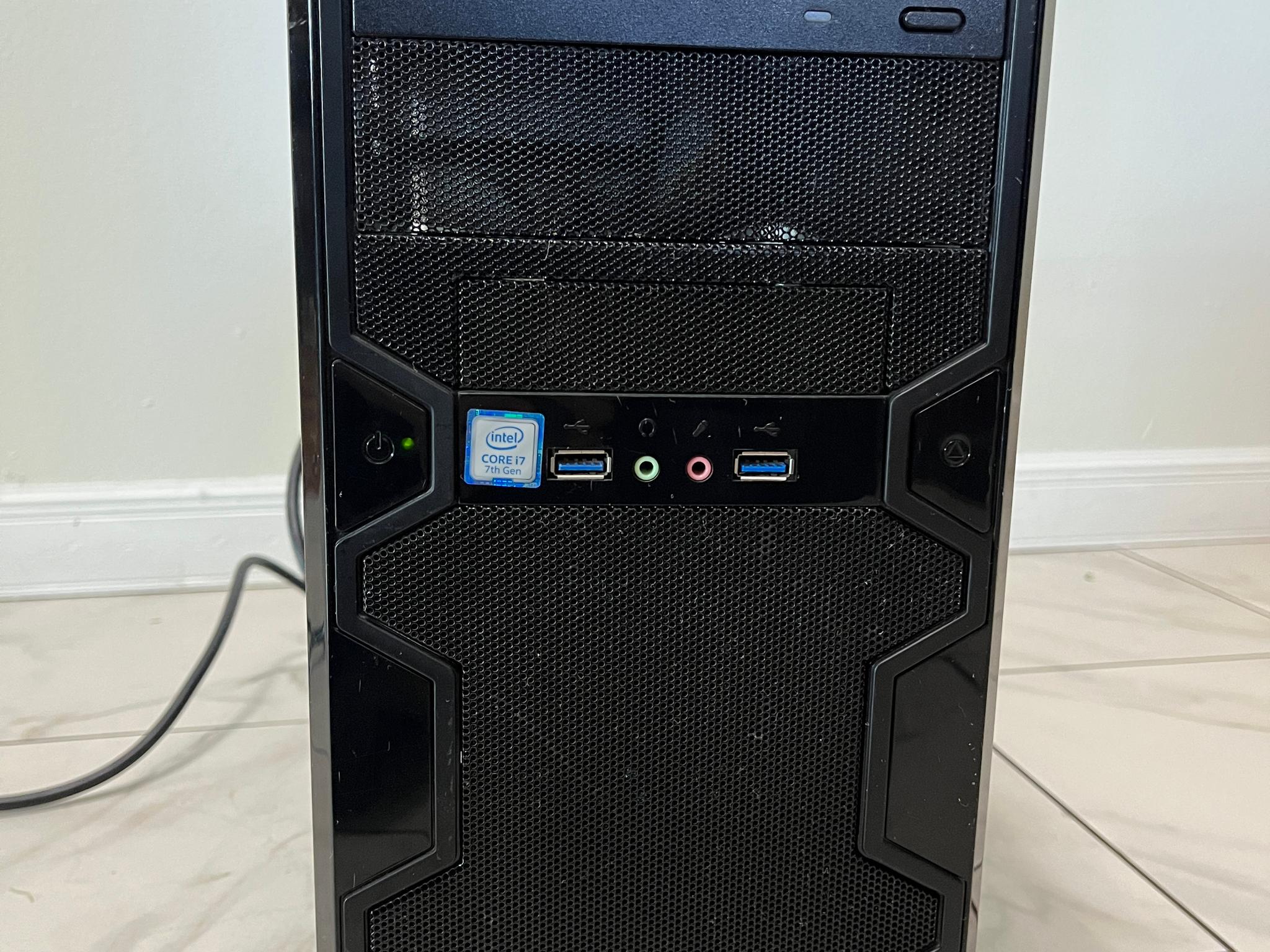 NVIDIA RTX 2060, Intel i7-7700, 16GB RAM, 2.2TB Storage - Gaming PC w/Wi-Fi, BT