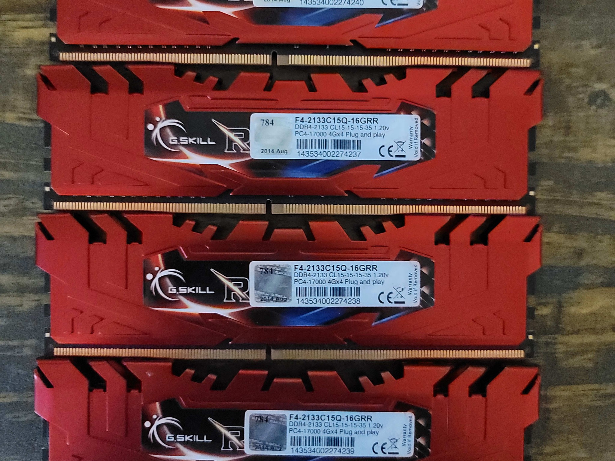 G.Skill Ripjaws4 16GB (4x4GB) DDR4-2133 CL15 Memory