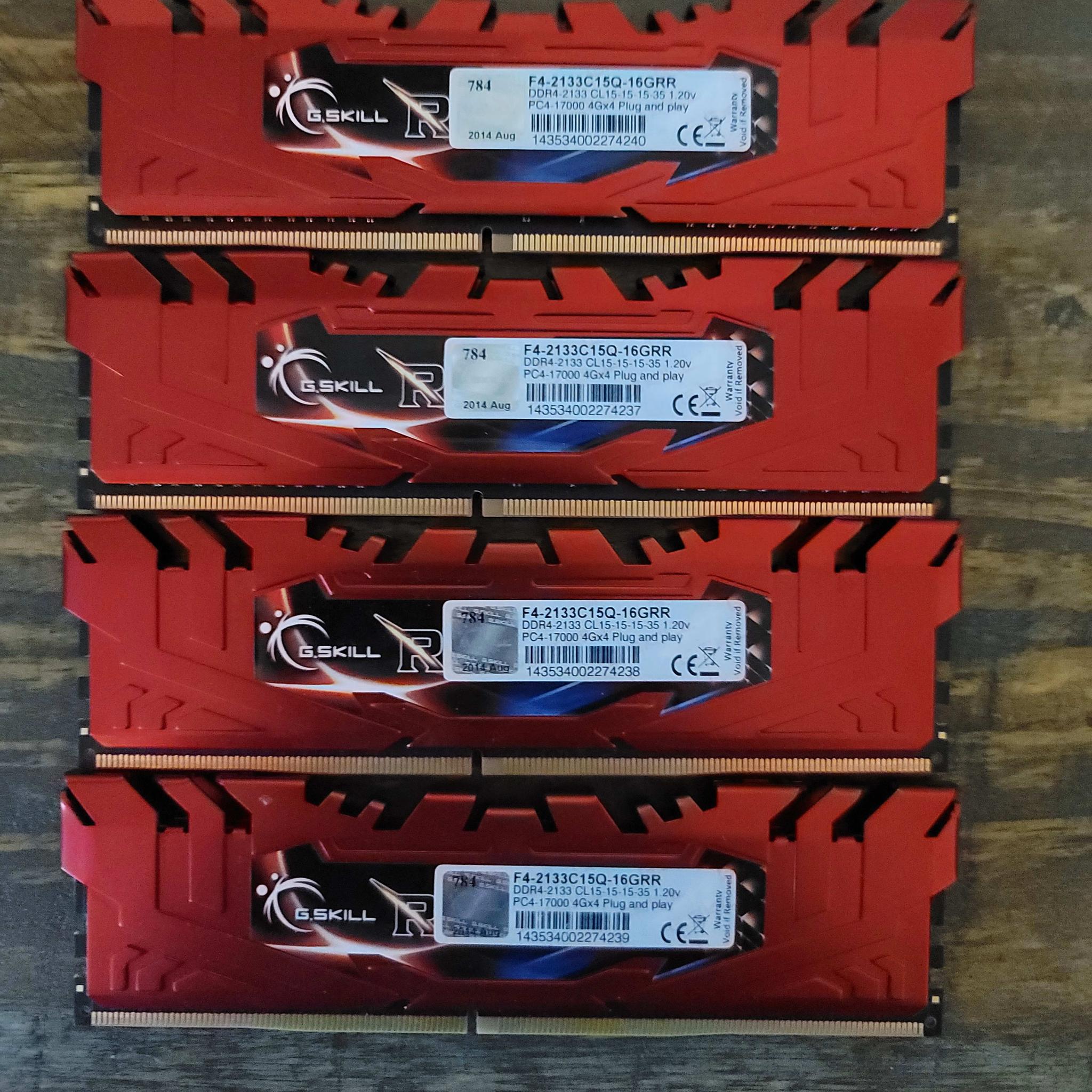 G.Skill Ripjaws4 16GB (4x4GB) DDR4-2133 CL15 Memory