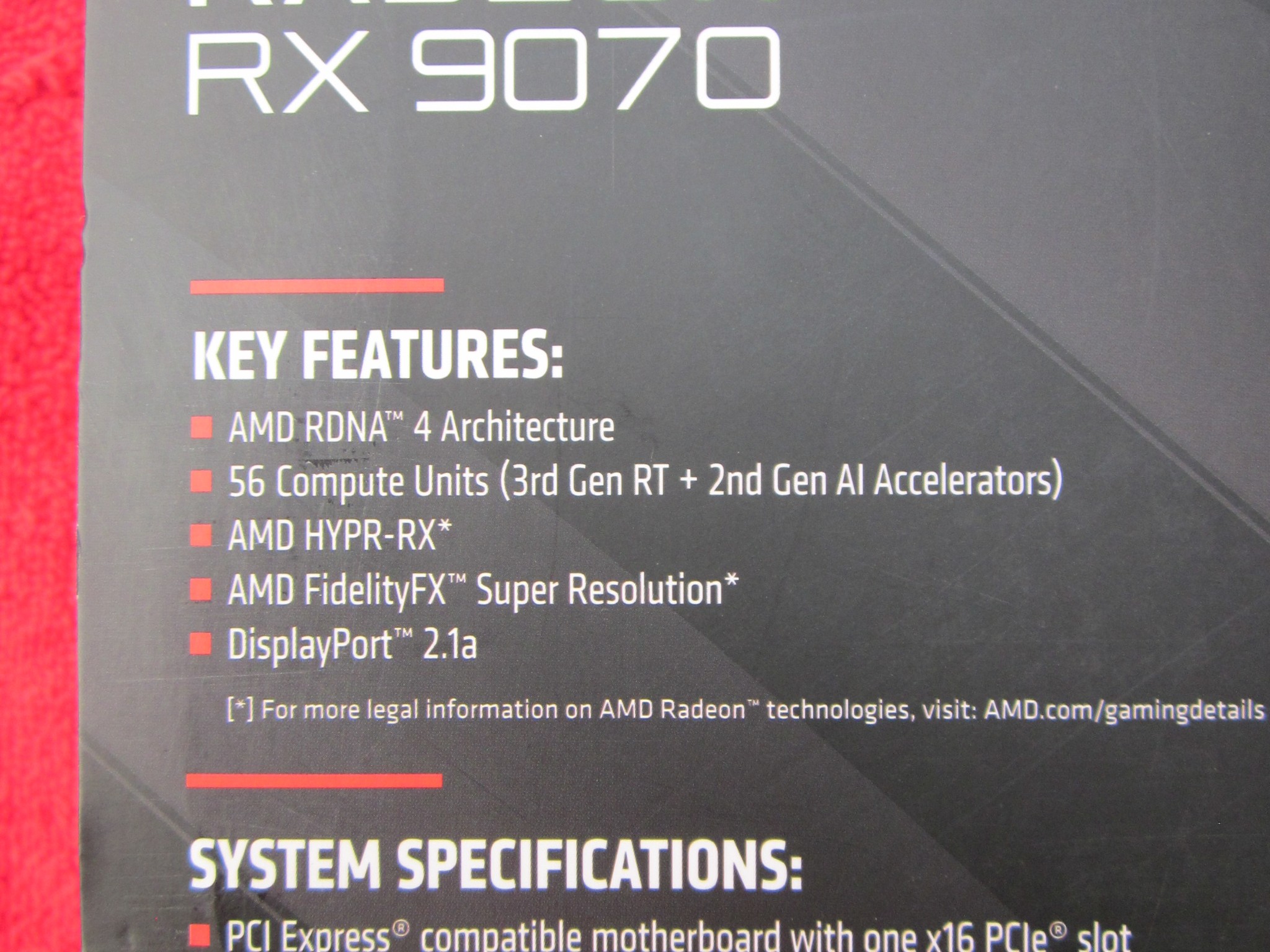Gigabyte Radeon RX 9070 Gaming Overclocked 16Gb