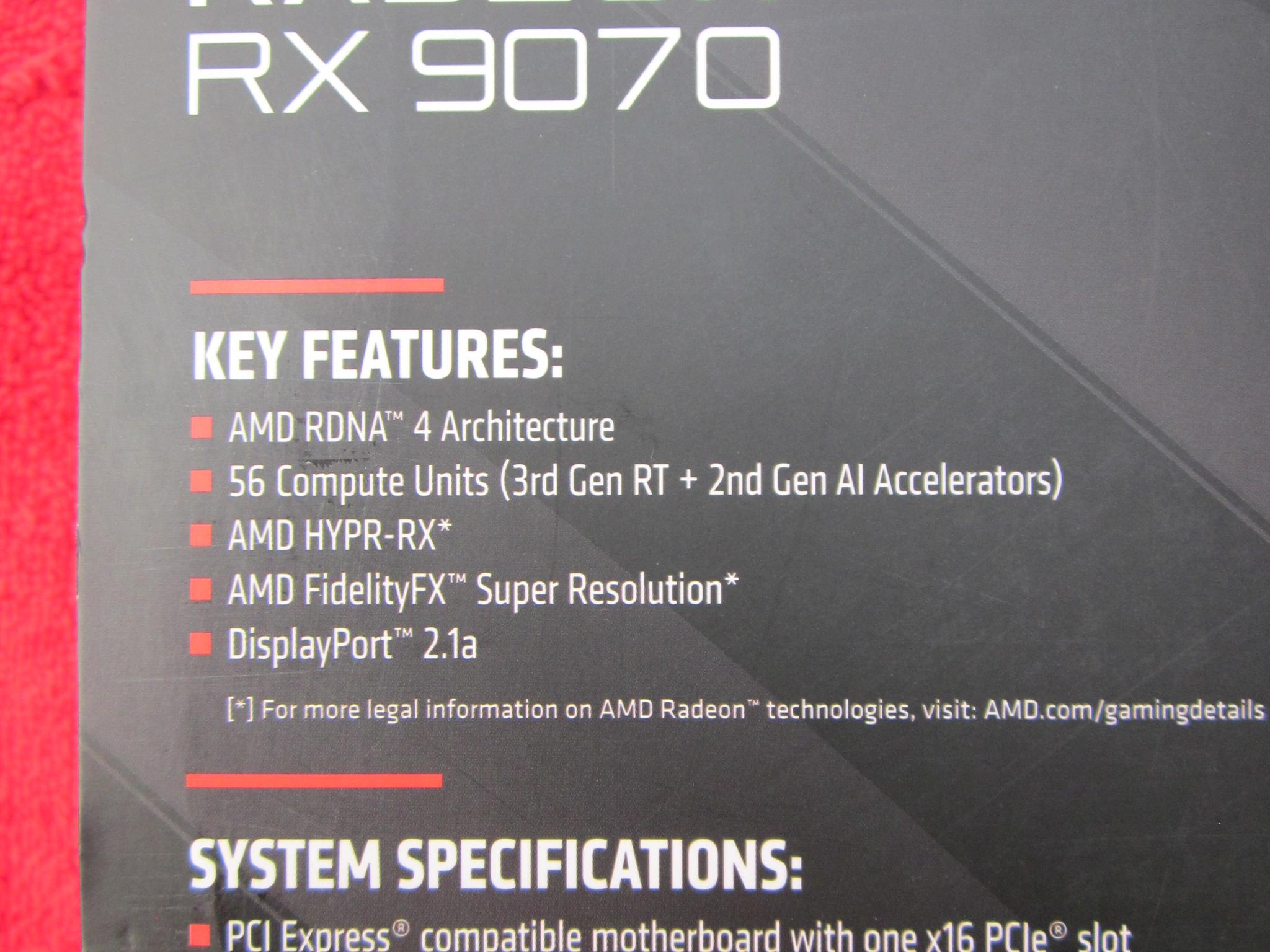 Gigabyte Radeon RX 9070 Gaming Overclocked 16Gb