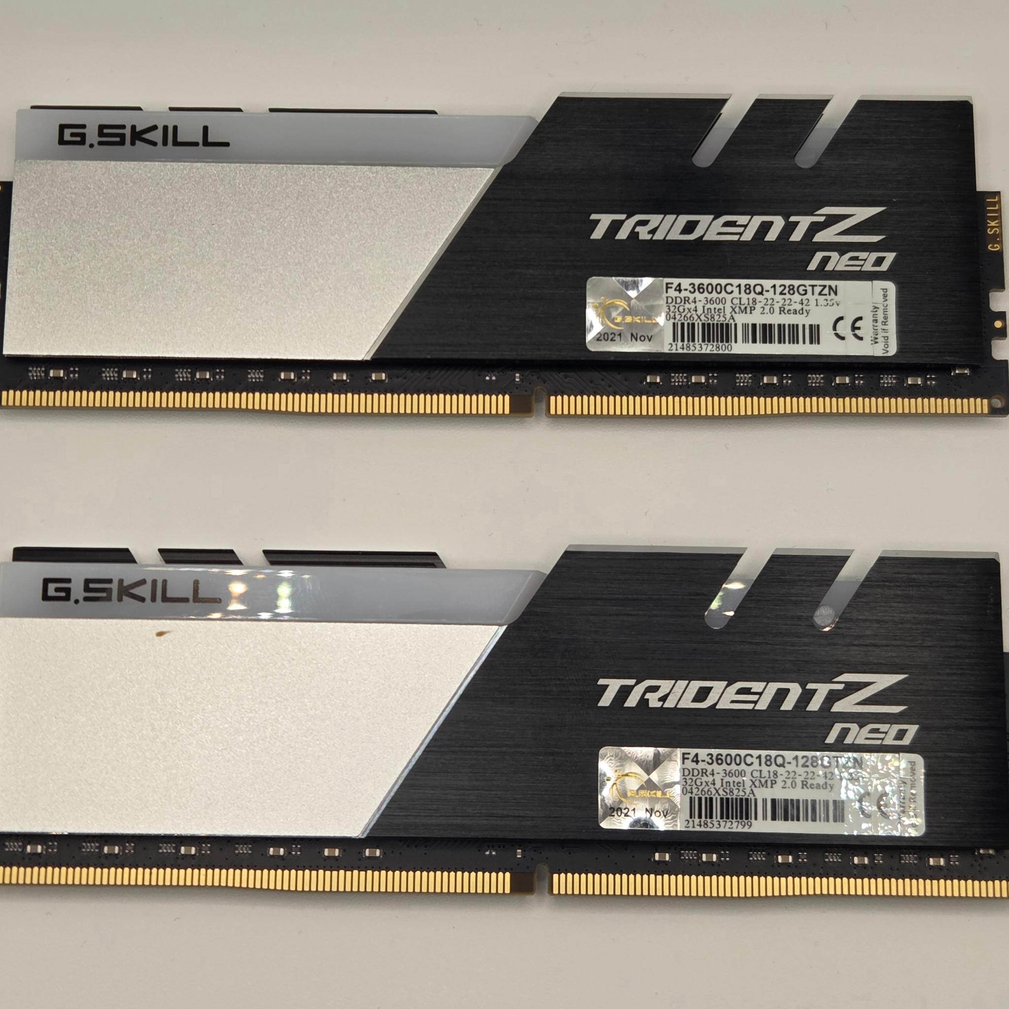 G.Skill TridentZ CL18 DDR4-3600 64gb (32GBx2)