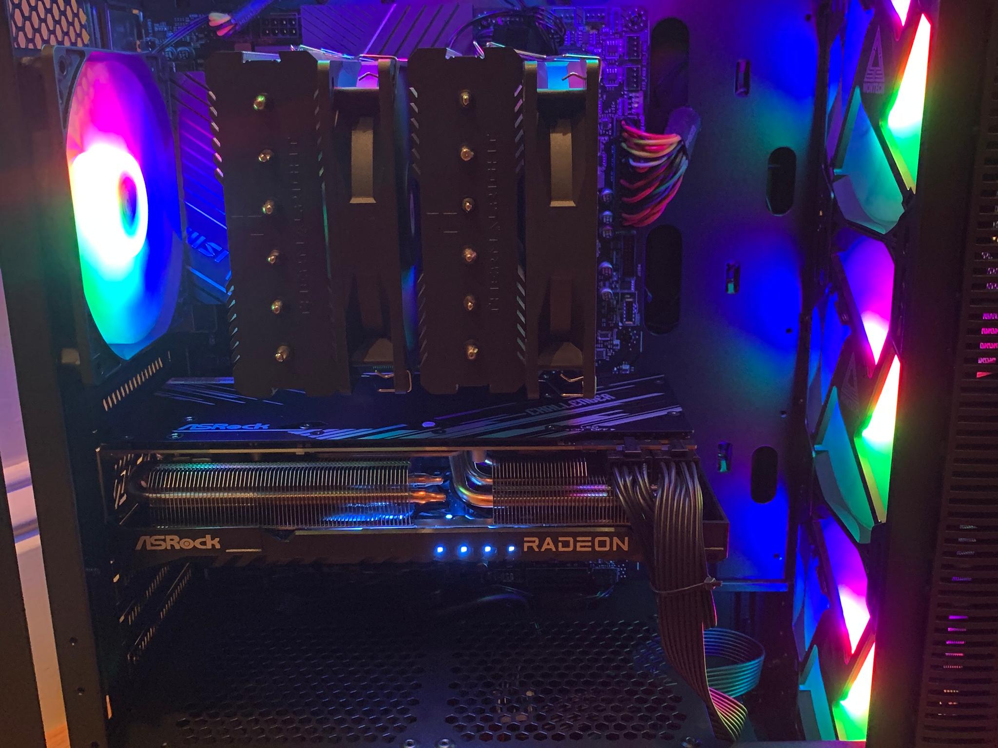 NEW i5 12600KF RX 7800XT MID-RANGE CUSTOM GAMING PC 16GB RAM RGB LIGHTS 1TB SSD WINDOWS 10 WIFI