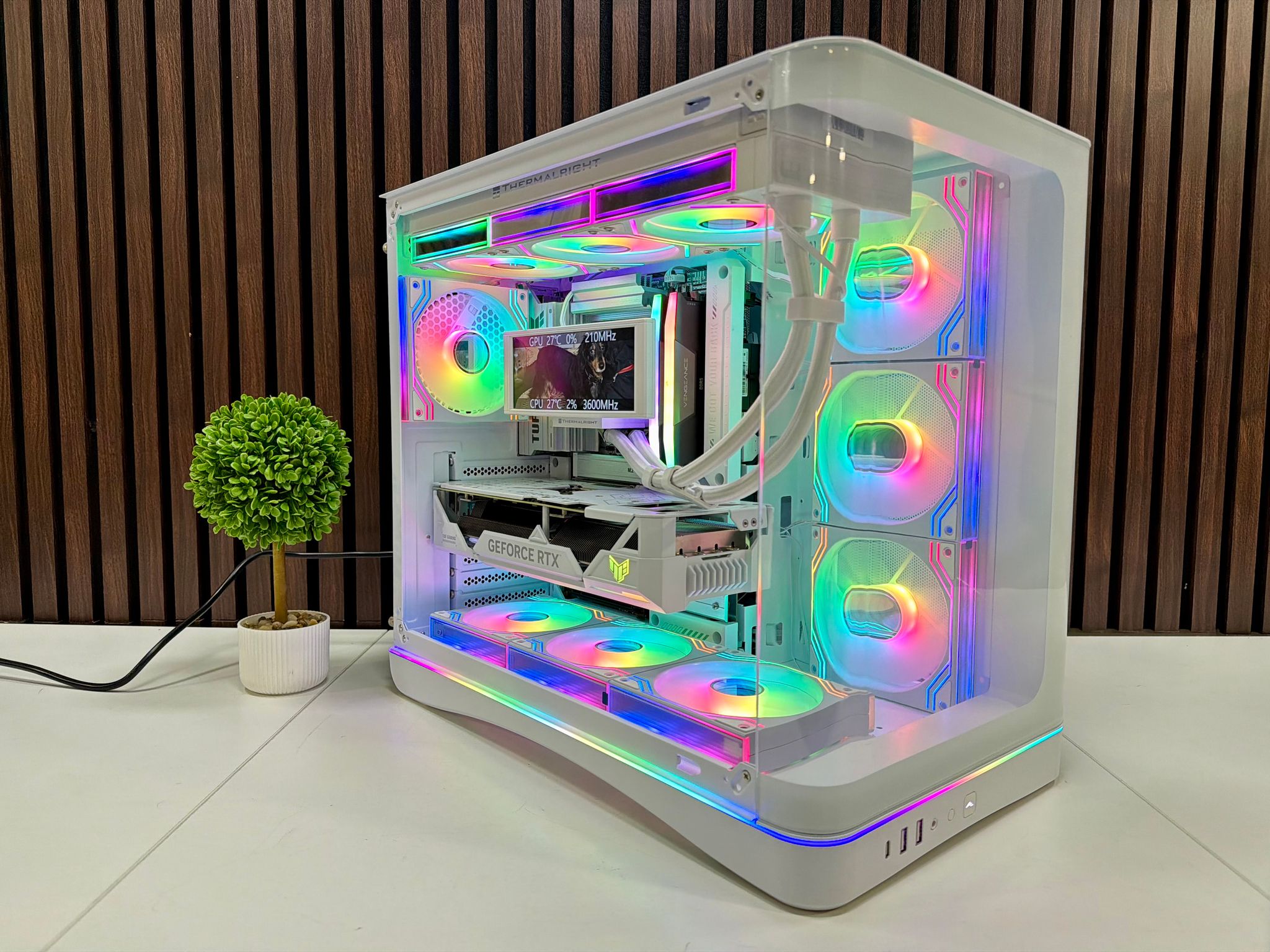 RTX 4070 TI Super BTF | Ryzen 9700X | 32GB DDR5 | 2TB M.2 | 850 Watt Gold PSU | LCD AIO
