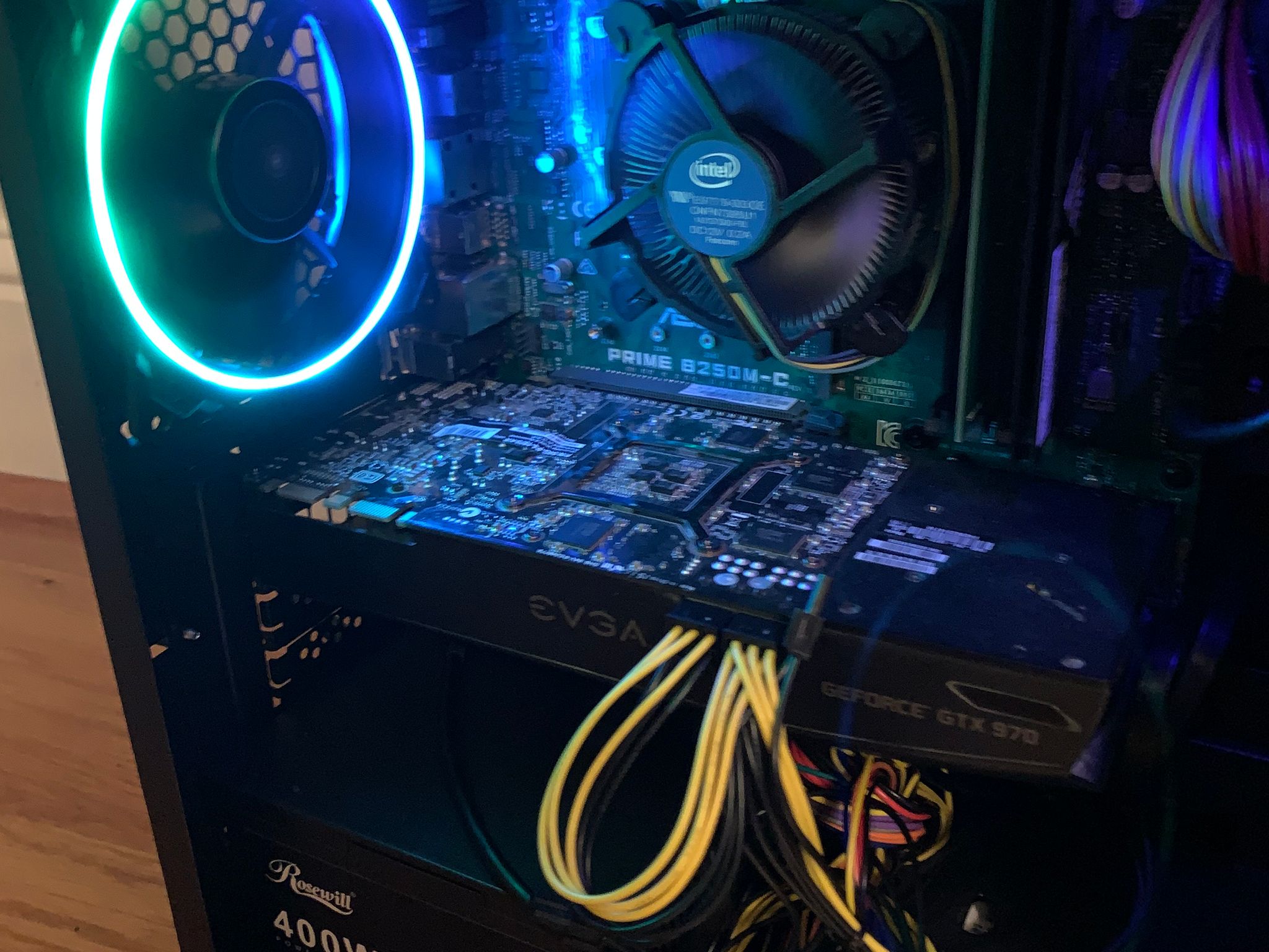 BUDGET VALUE 1080p GAMING PC GTX 970 16GB RAM 128GB SSD 500GB HDD G4560 RGB WIFI