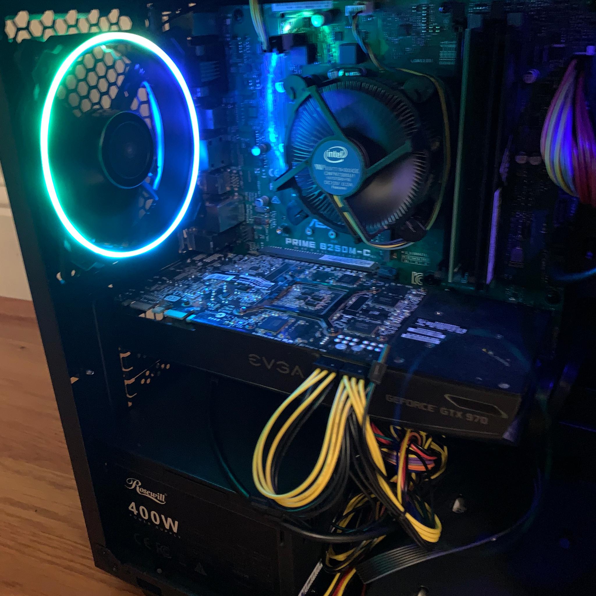 BUDGET VALUE 1080p GAMING PC GTX 970 16GB RAM 128GB SSD 500GB HDD G4560 RGB WIFI
