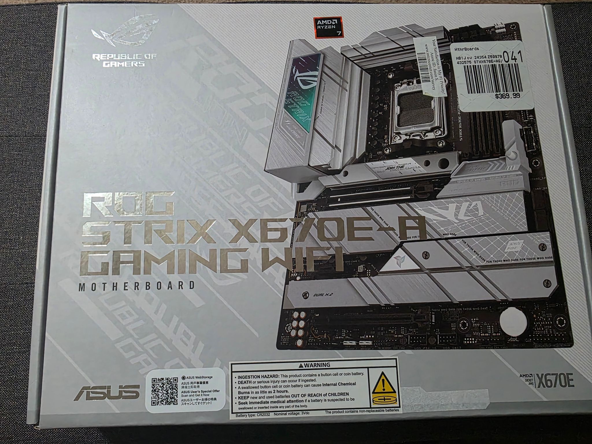 Asus ROG STRIX x670E-A Gaming WIFI