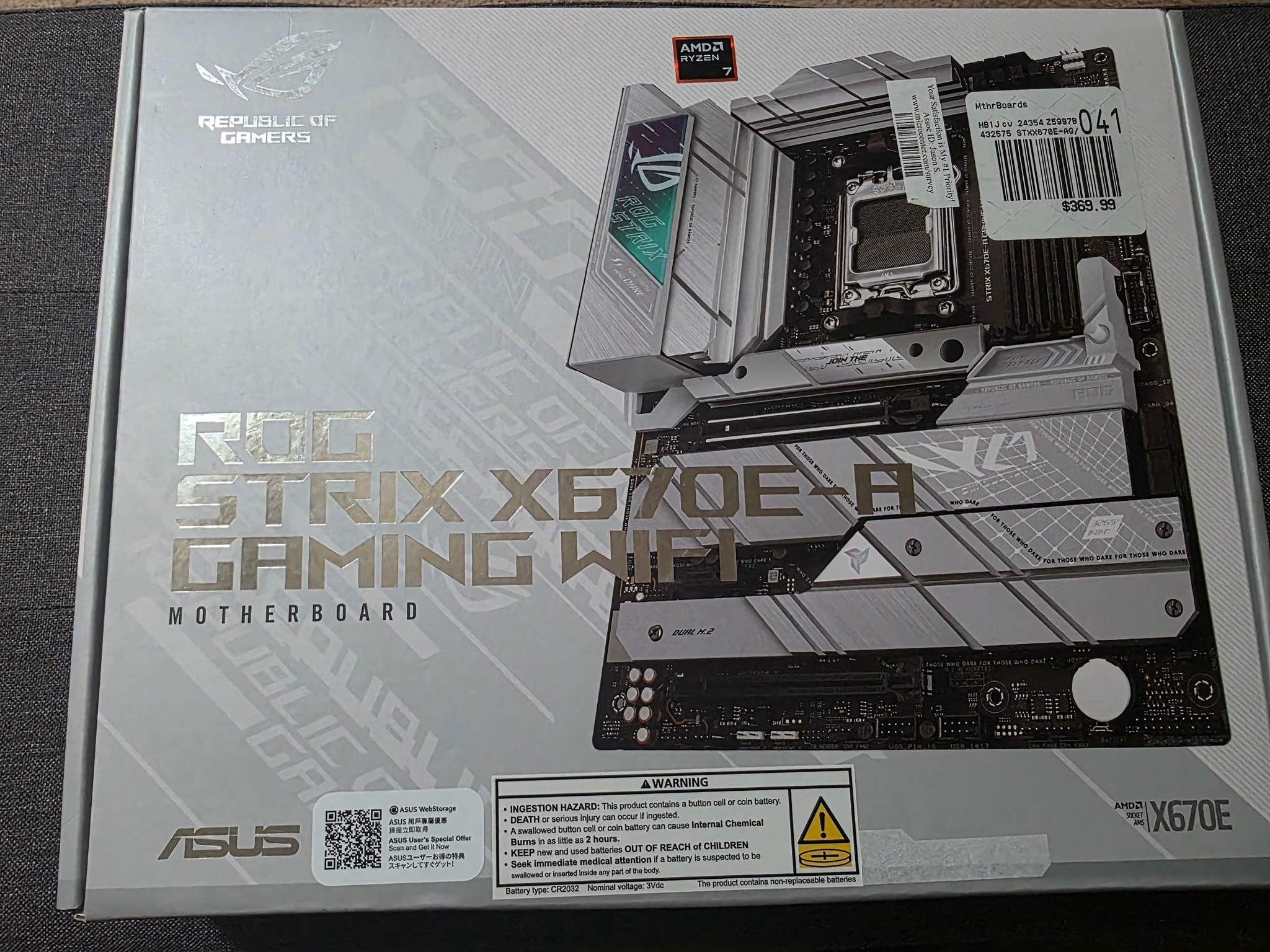 Asus ROG STRIX x670E-A Gaming WIFI