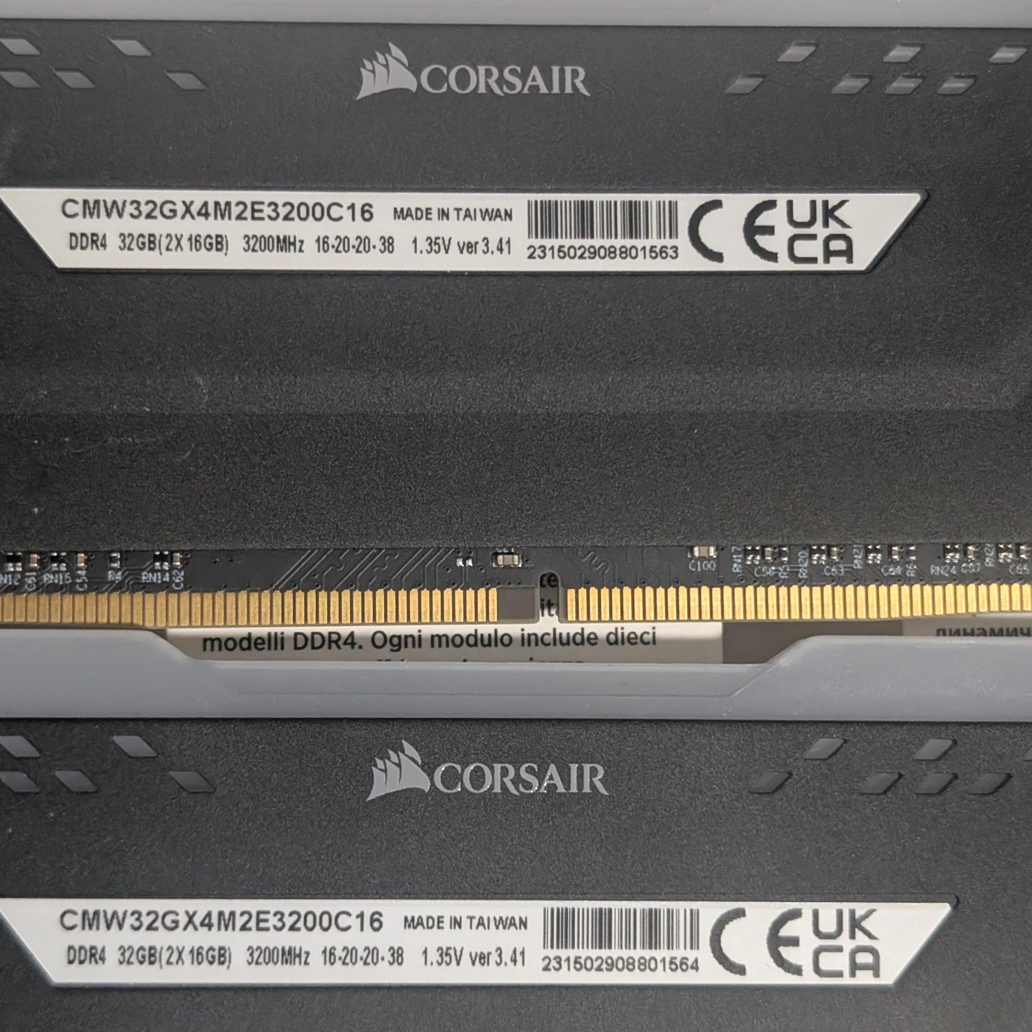 32gb Corsair Vengeance RGB Pro **DDR4** 3200mhz