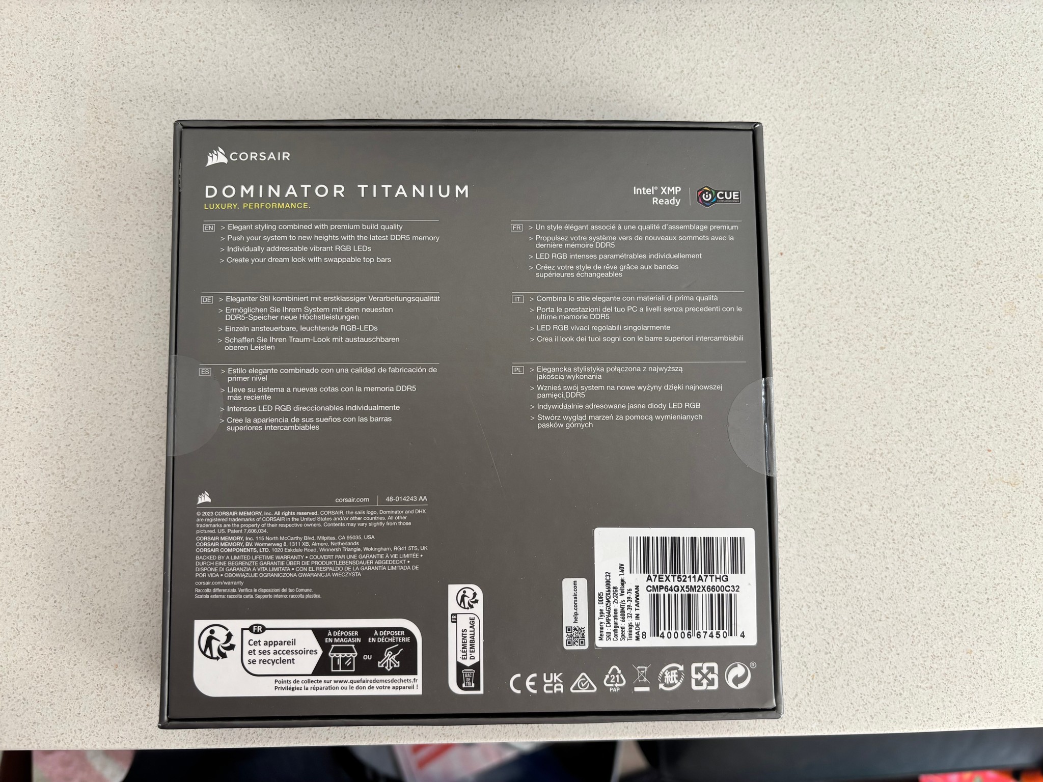 Corsair Domintor Titanium DDR5 new in box
