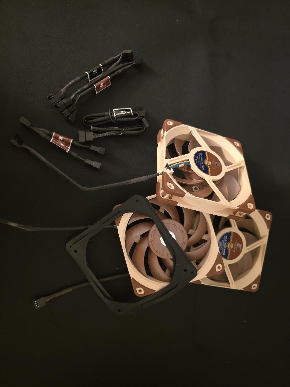 3X Noctua NF-A12x25 PWM, Premium Quiet Fan, 4-Pin (120mm, Brown)