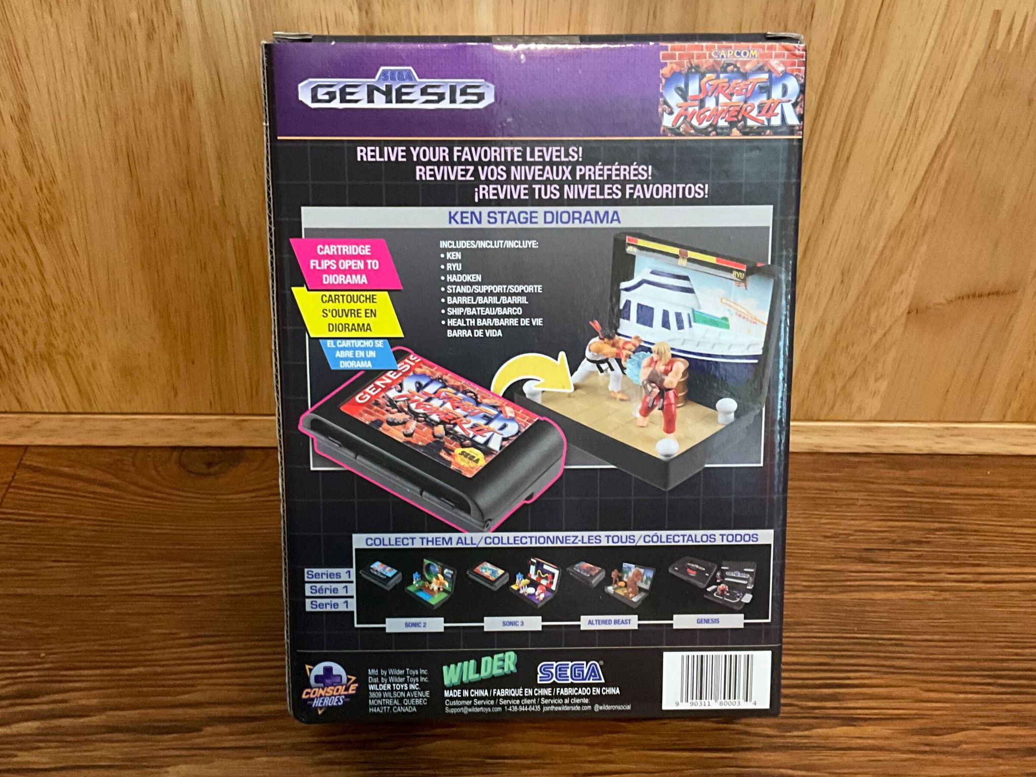 Console Heroes Super Street Fighter II Ken Stage Diorama, Sega Genesis