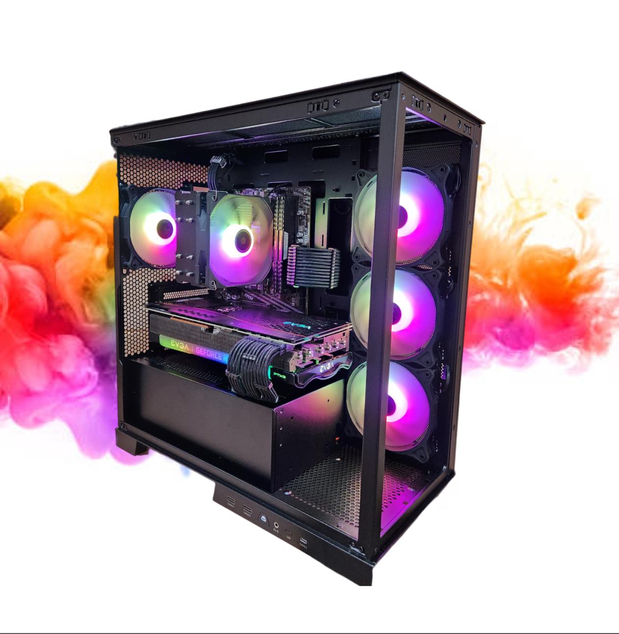 XMAS SALE: RTX 3080 + Ryzen 5600G + 32GB RAM + 1TB SSD + 5 Fans + Full RGB ( Black RGB Gaming PC )