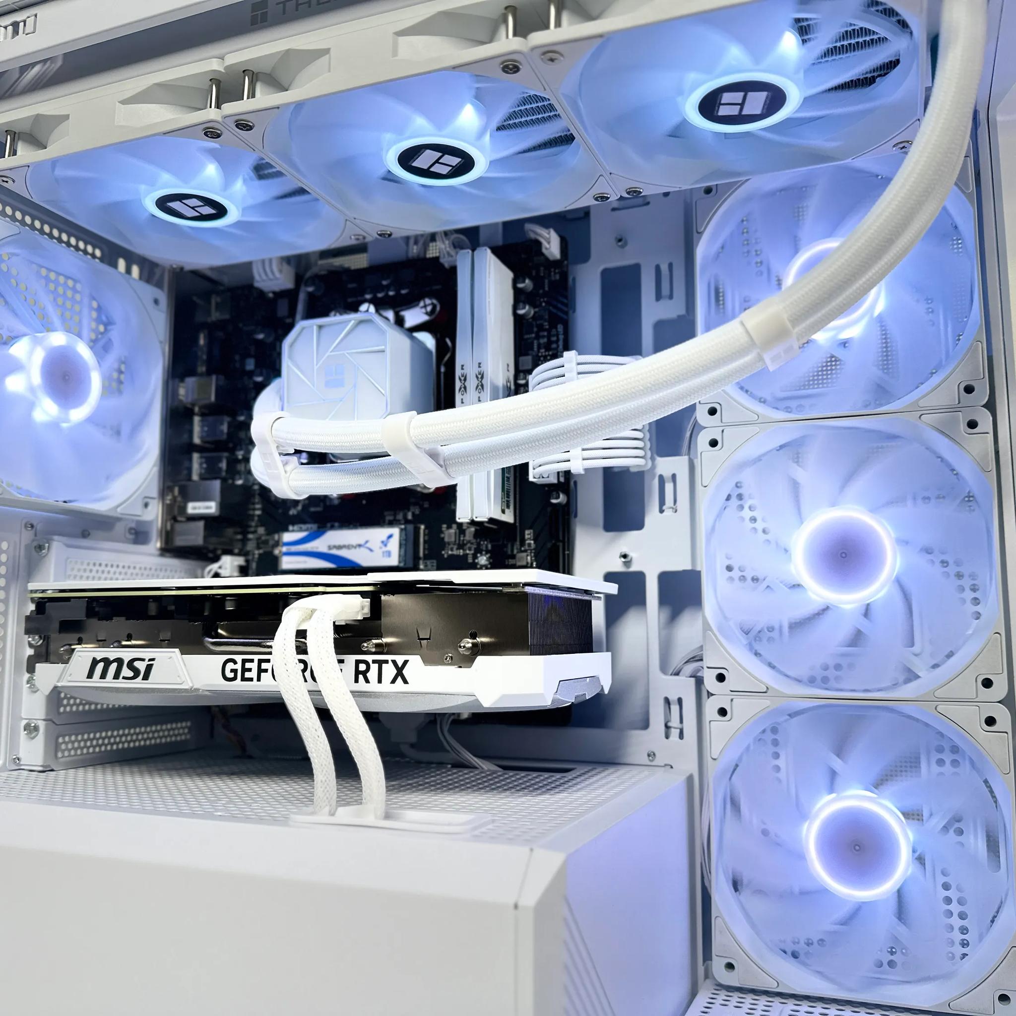 🌨️⛄90° N||Liquid Cooled Gaming PC🌨️Nvidia RTX 4070 Ti 12GB🌨️AMD Ryzen 5 7600🌨️32GB DDR5🌨️1TB NVME