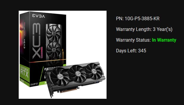 EVGA RTX 3080 XC3 Ultra 10GB
