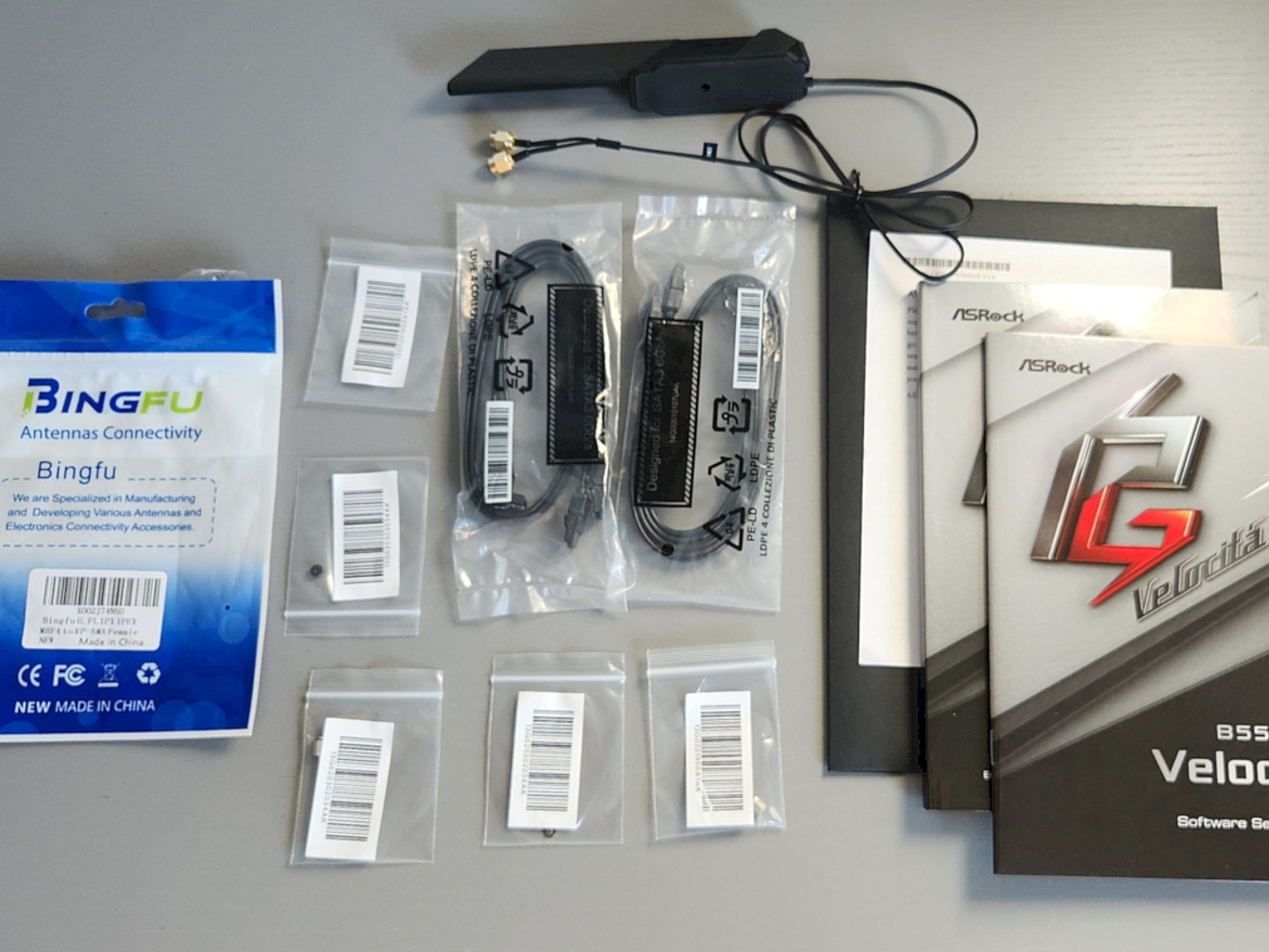 ASrock B550 PG Velocita + Intel AX210 Wifi 6E card + Asus Wifi 6E antenna