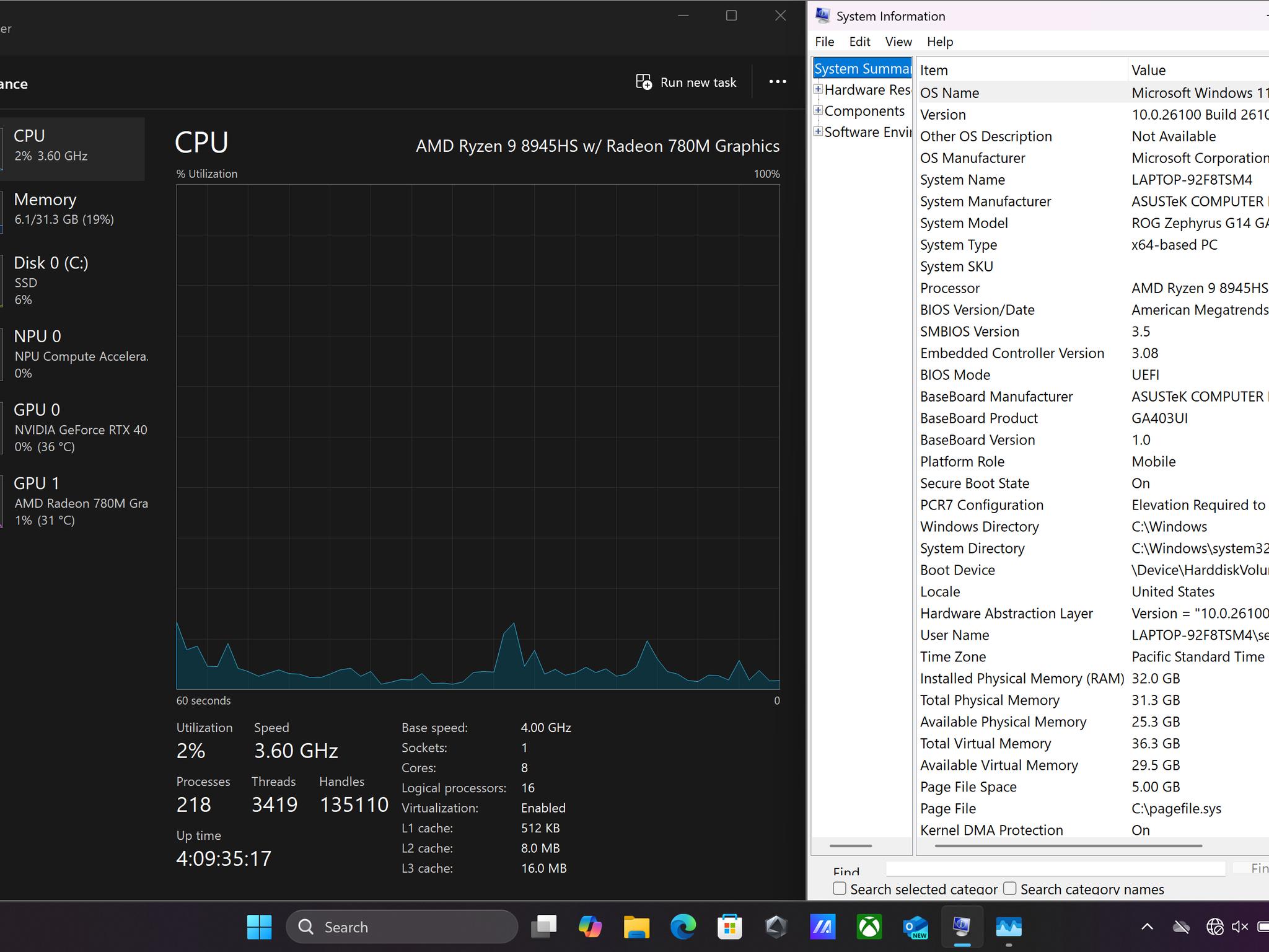 Asus ROG Zephyrus G14 (2024) GA403 R9 RTX4070 32GB