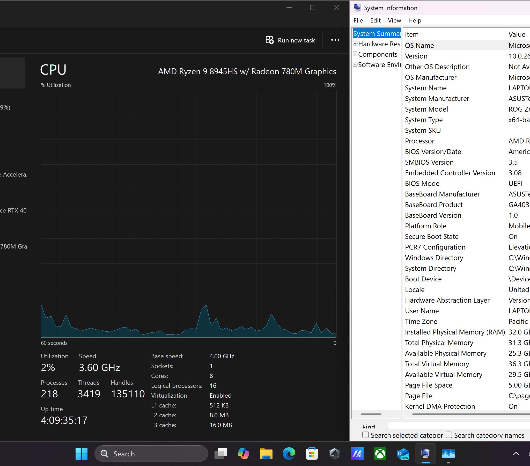 Asus ROG Zephyrus G14 (2024) GA403 R9 RTX4070 32GB